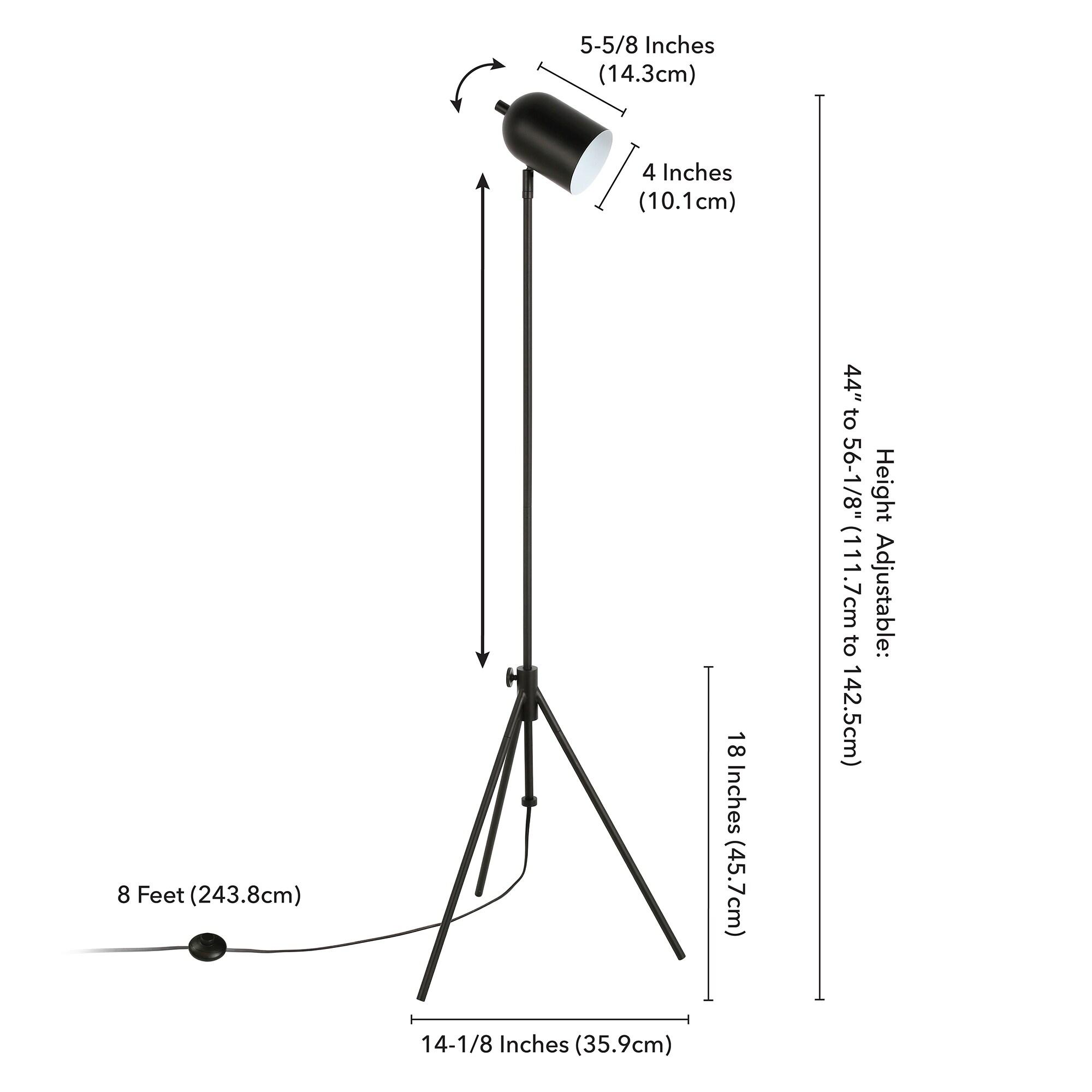 Modern Metal 56" Tripod Floor Lamp