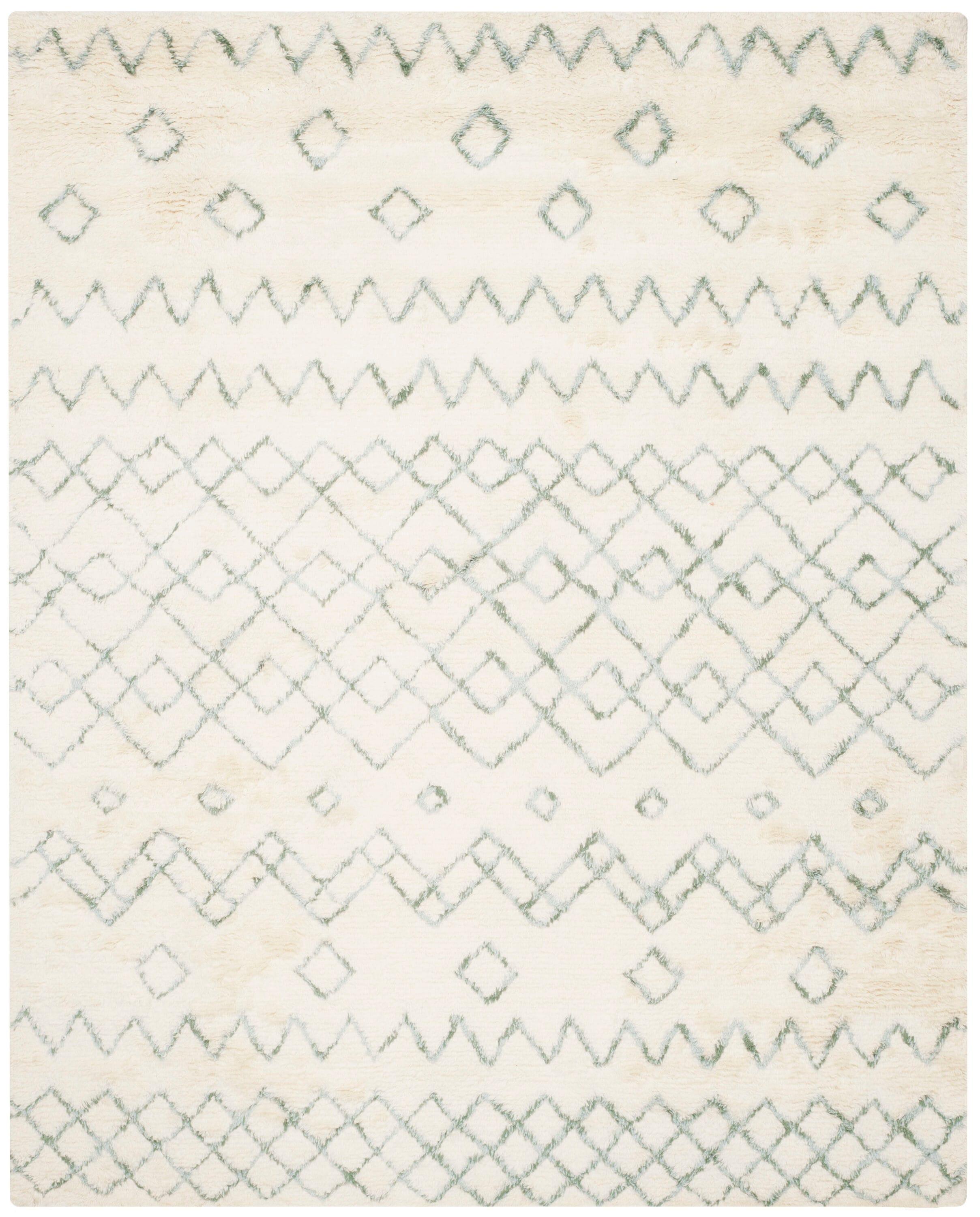 Casablanca CSB806 Hand Tufted Indoor Area Rug - Ivory/Blue - 8'x10' - Safavieh