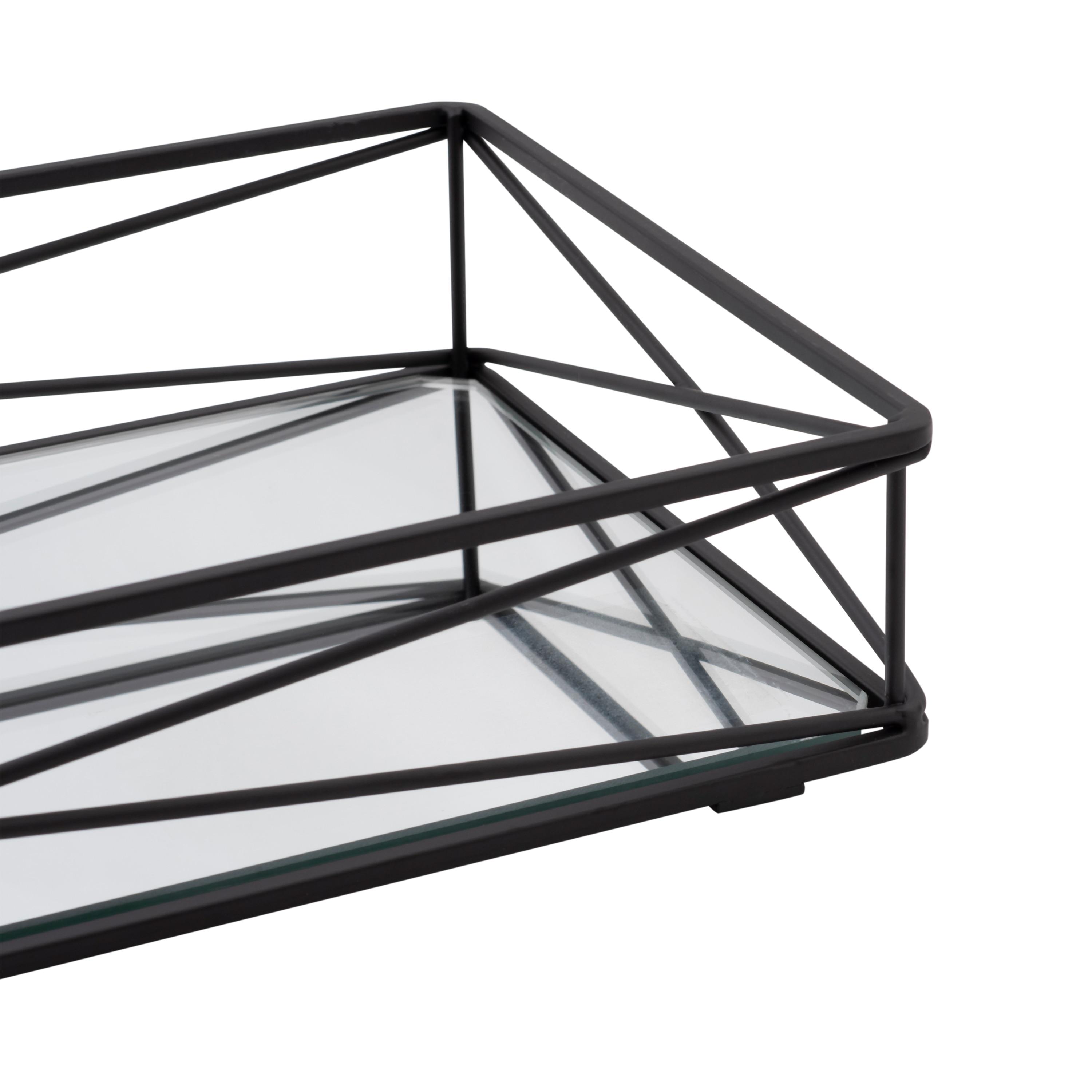 7"x14" Over the Tank Vanity Tray Black - Home Details