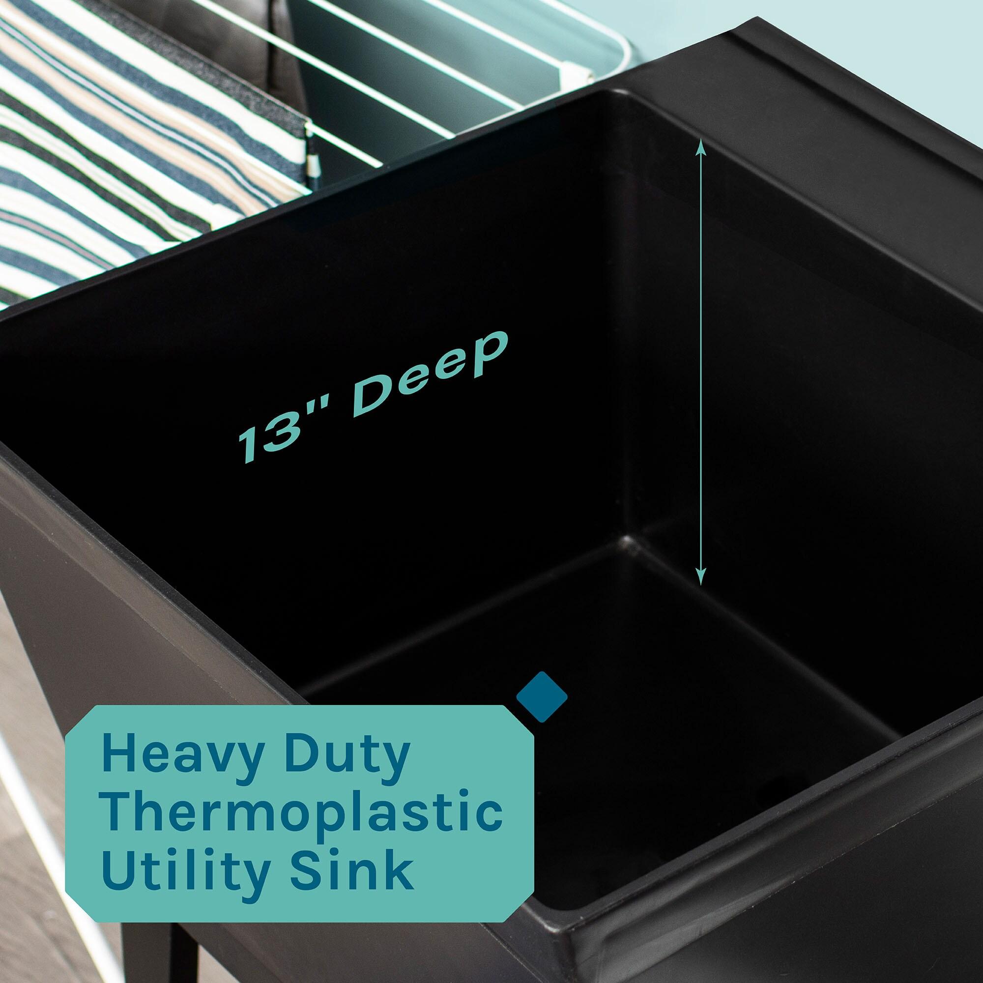 23.5'' L x 23.5'' W Free Standing Laundry Sink