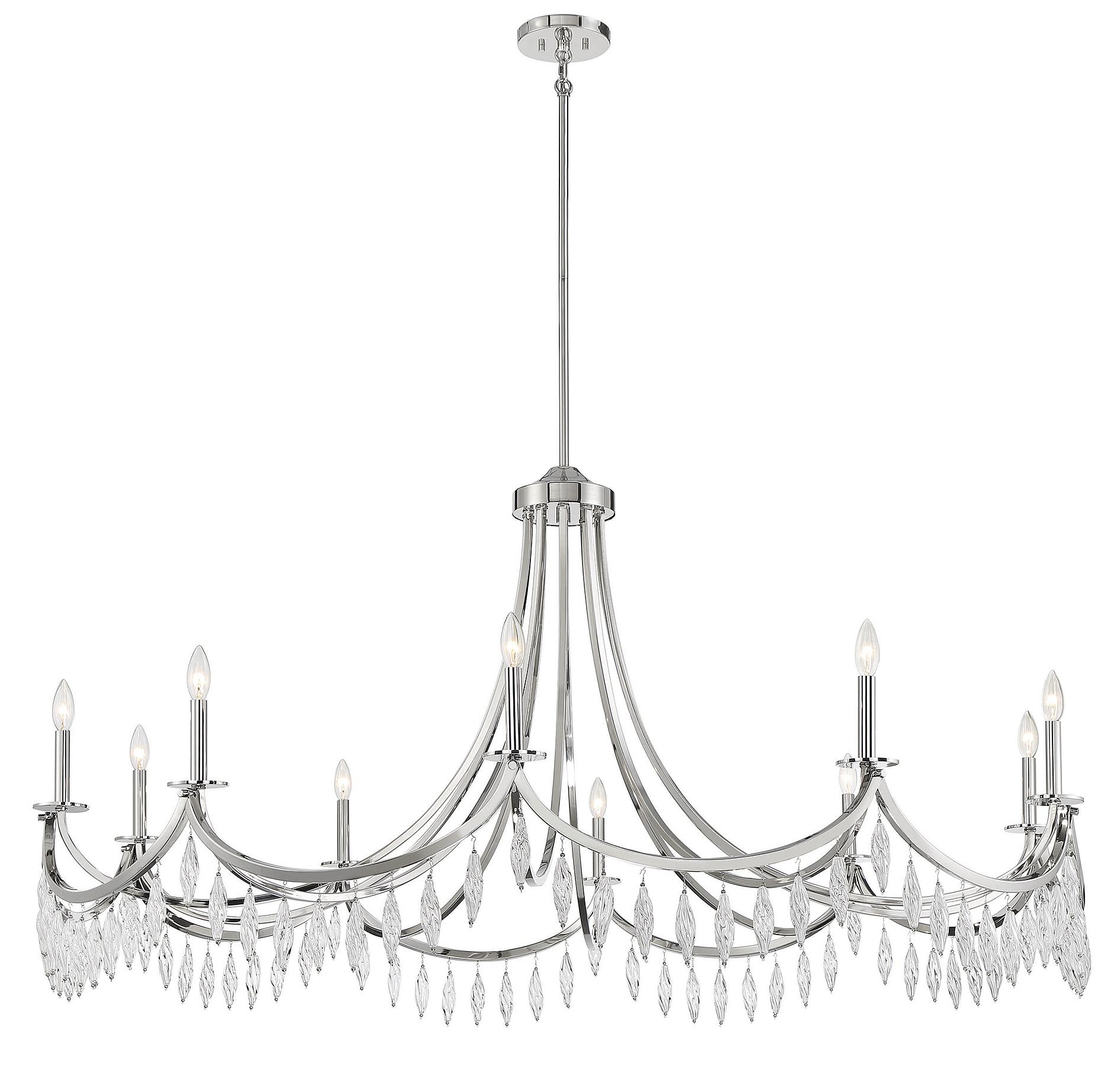 Kameron 10-Light Chandelier in Polished Nickel