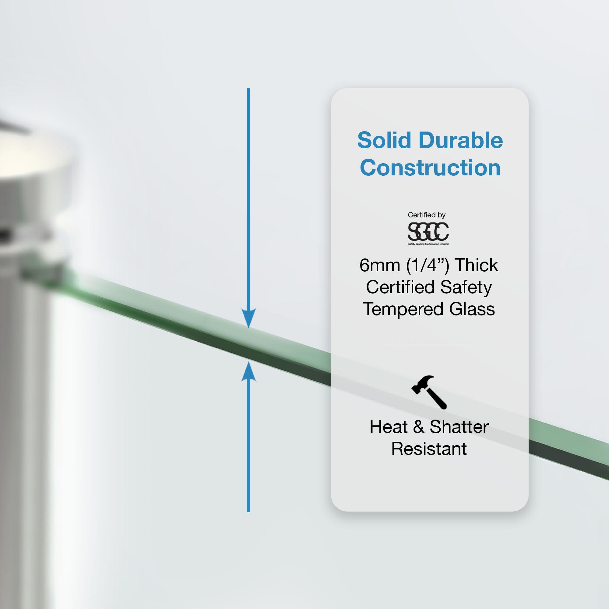 OVE Decors Breeze 33 in. Framed Round Shower Kit w/ Clear Glass, Base, Wall