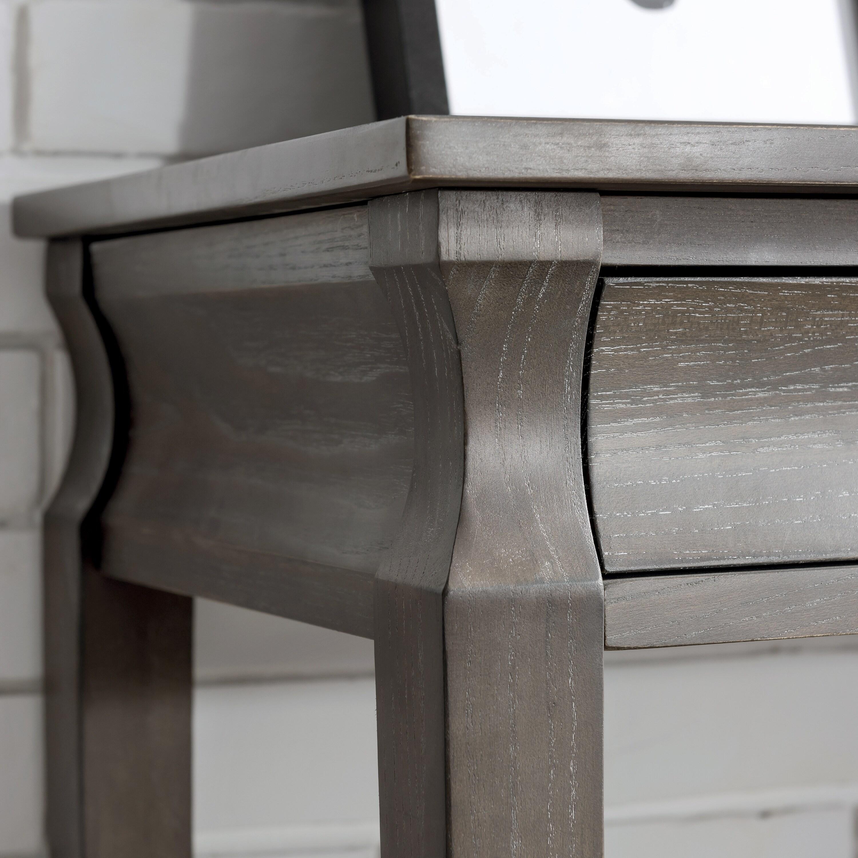 Leick Home Luna Two Drawer Sofa Table, Gray Wash