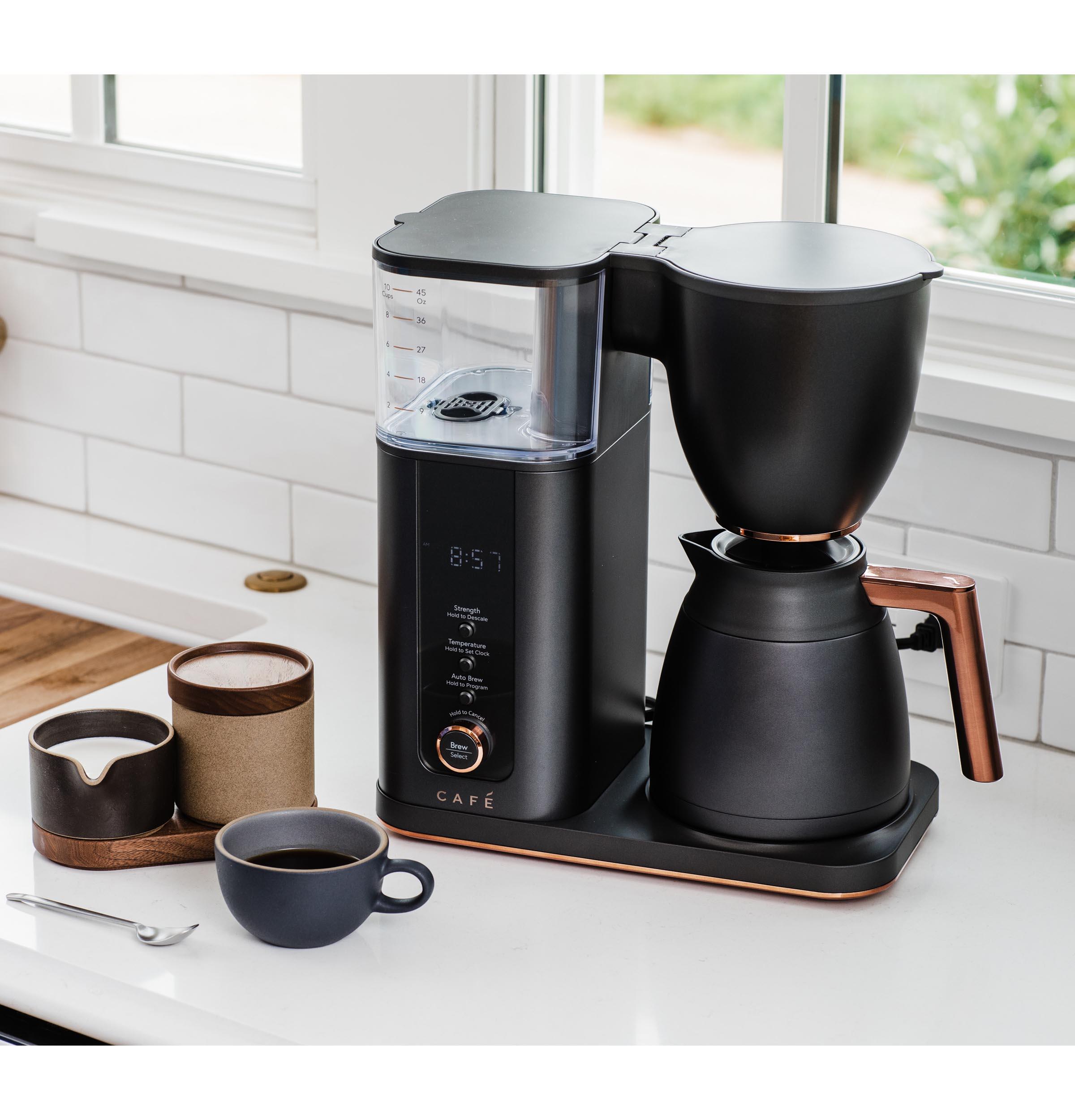 Café ™ Matte Black 10-Cup Drip Coffee Maker with Thermal Carafe