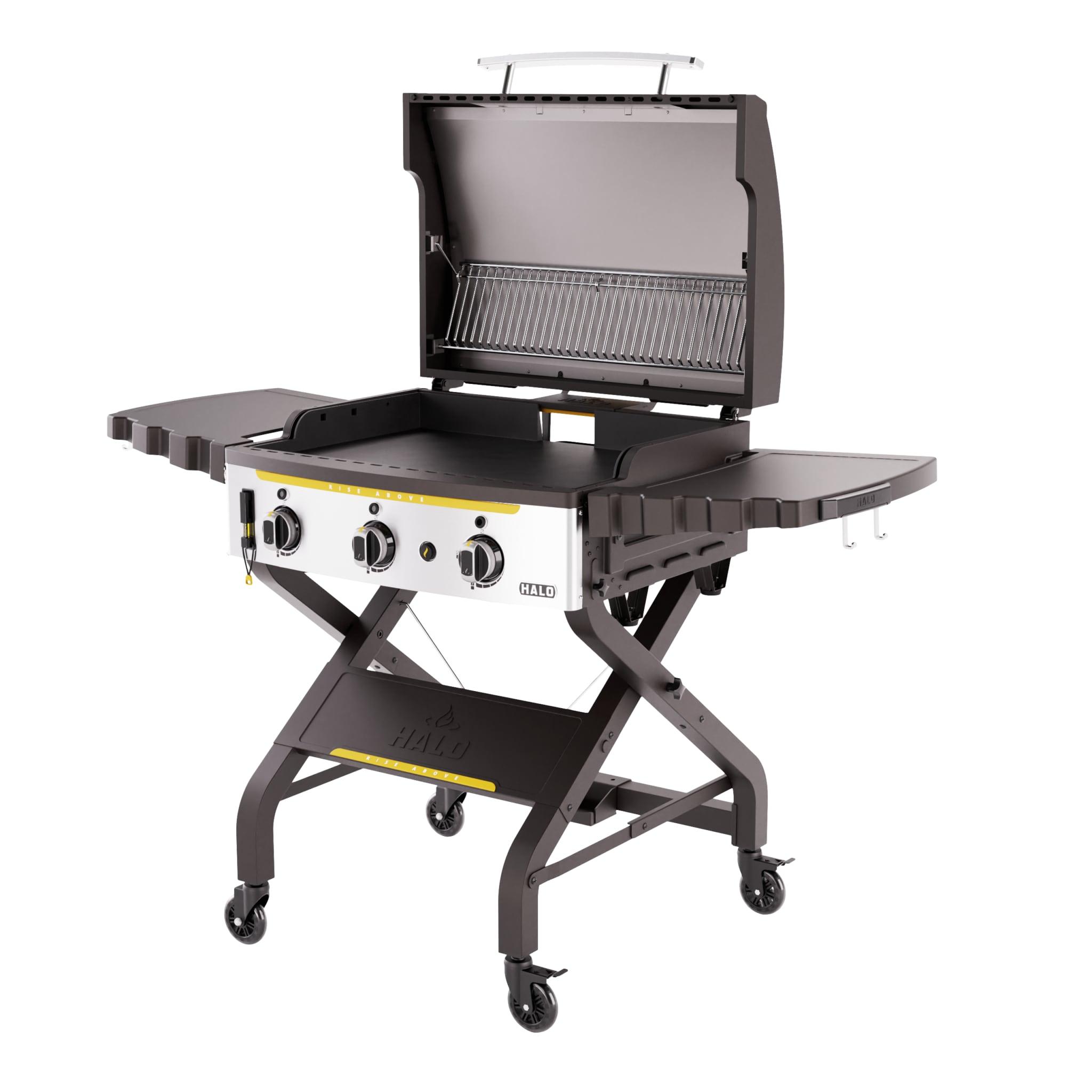 Elite Stainless Steel Propane Gas Hibachi Griddle with 3 Burners