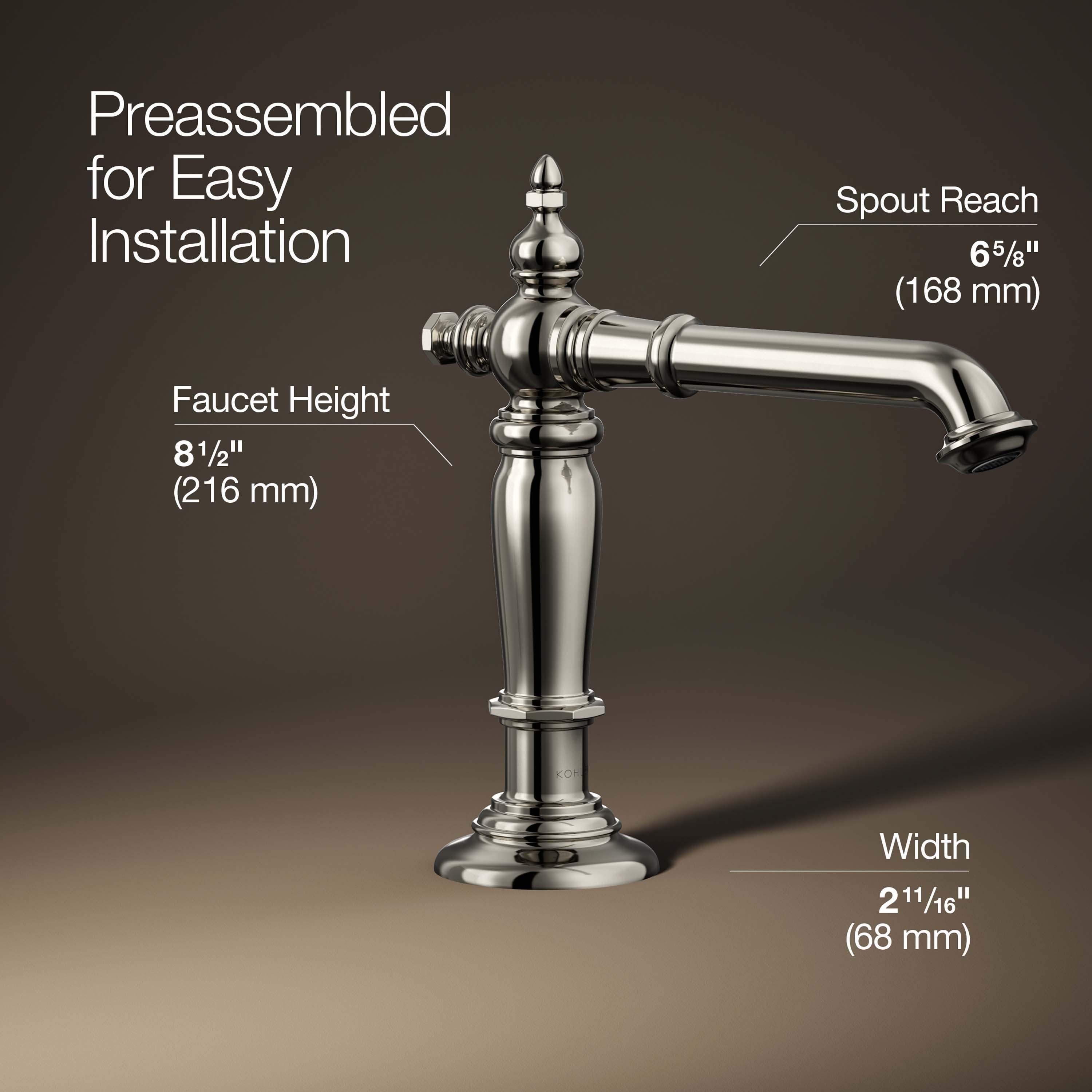 Artifacts® Widespread Bathroom Faucet with Drain Assembly