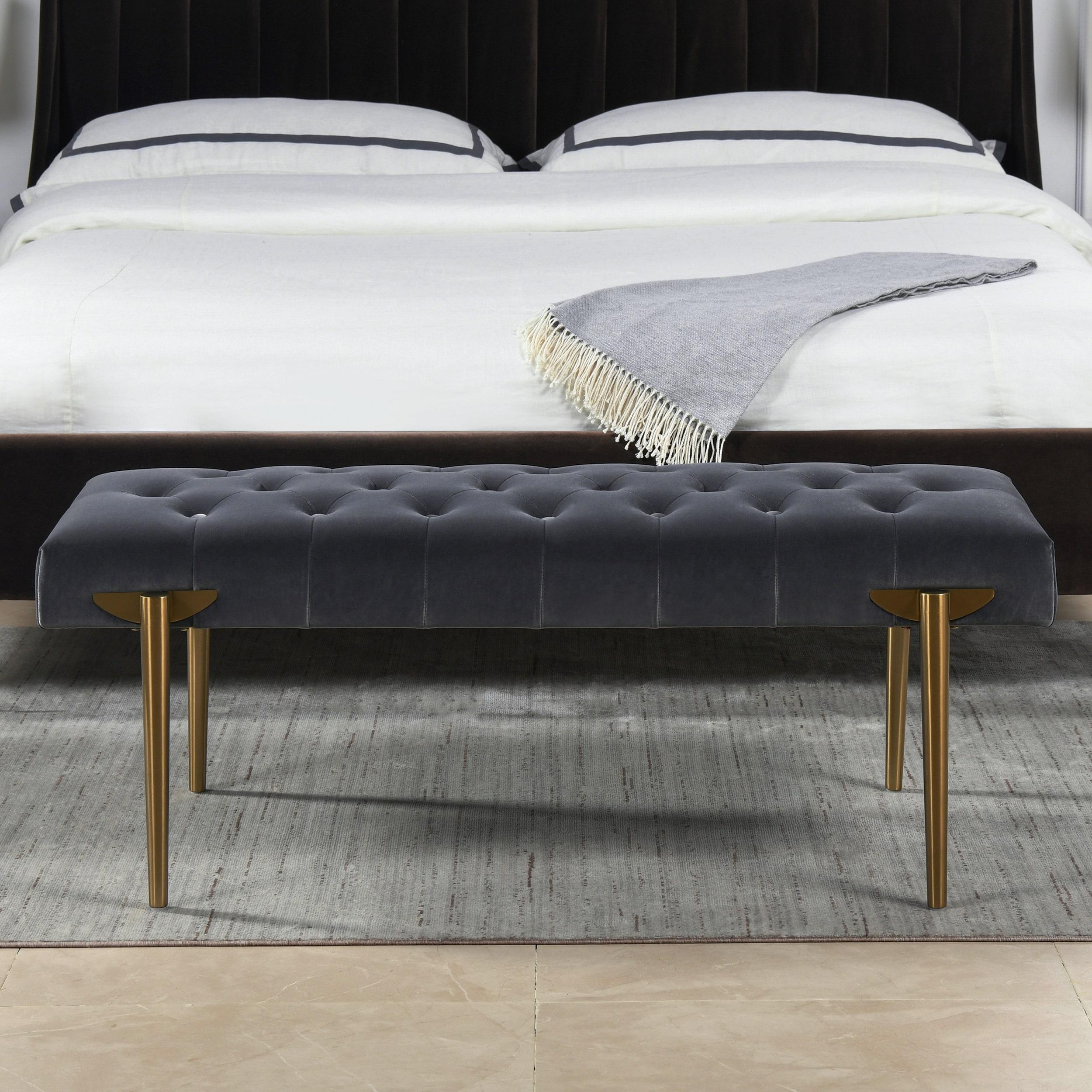 Velvet Upholstered Bench