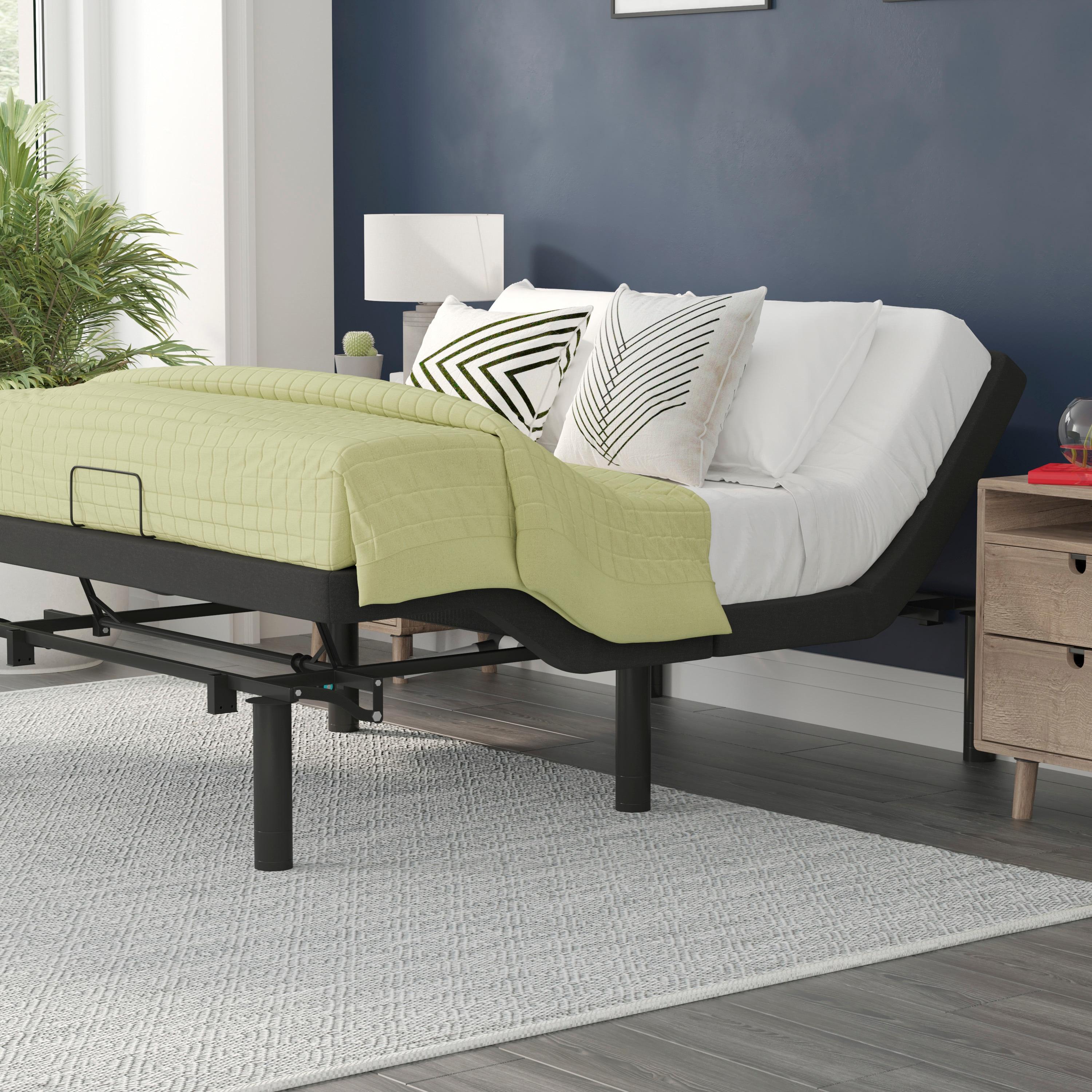 Flash Furniture Selene Motorized Adjustable Bed Frame, Black, Full