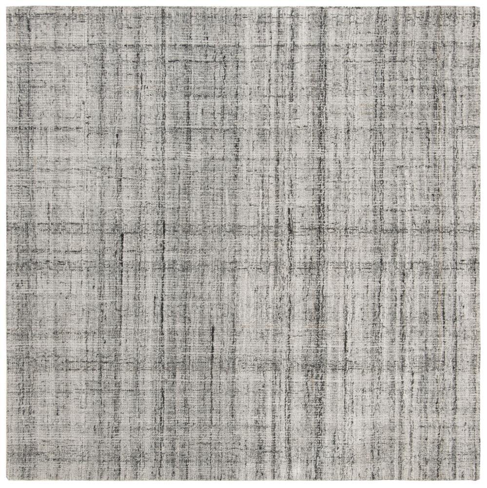 Abstract ABT141 Handmade Indoor Area Rug - Grey/Black - 6'x6' - Safavieh