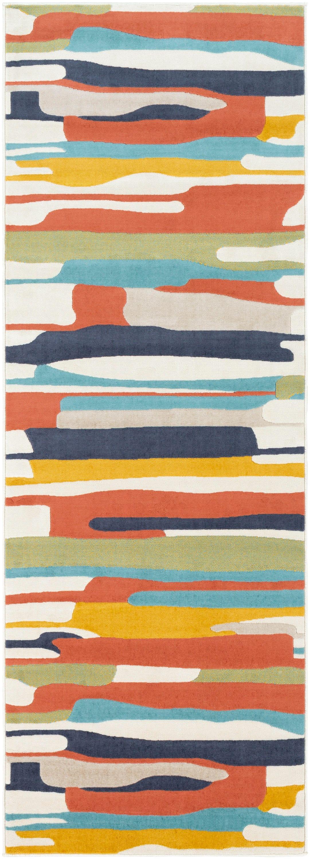 Livabliss City Modern Runner Area Rug,2'7" x 7'3",Multi-Color