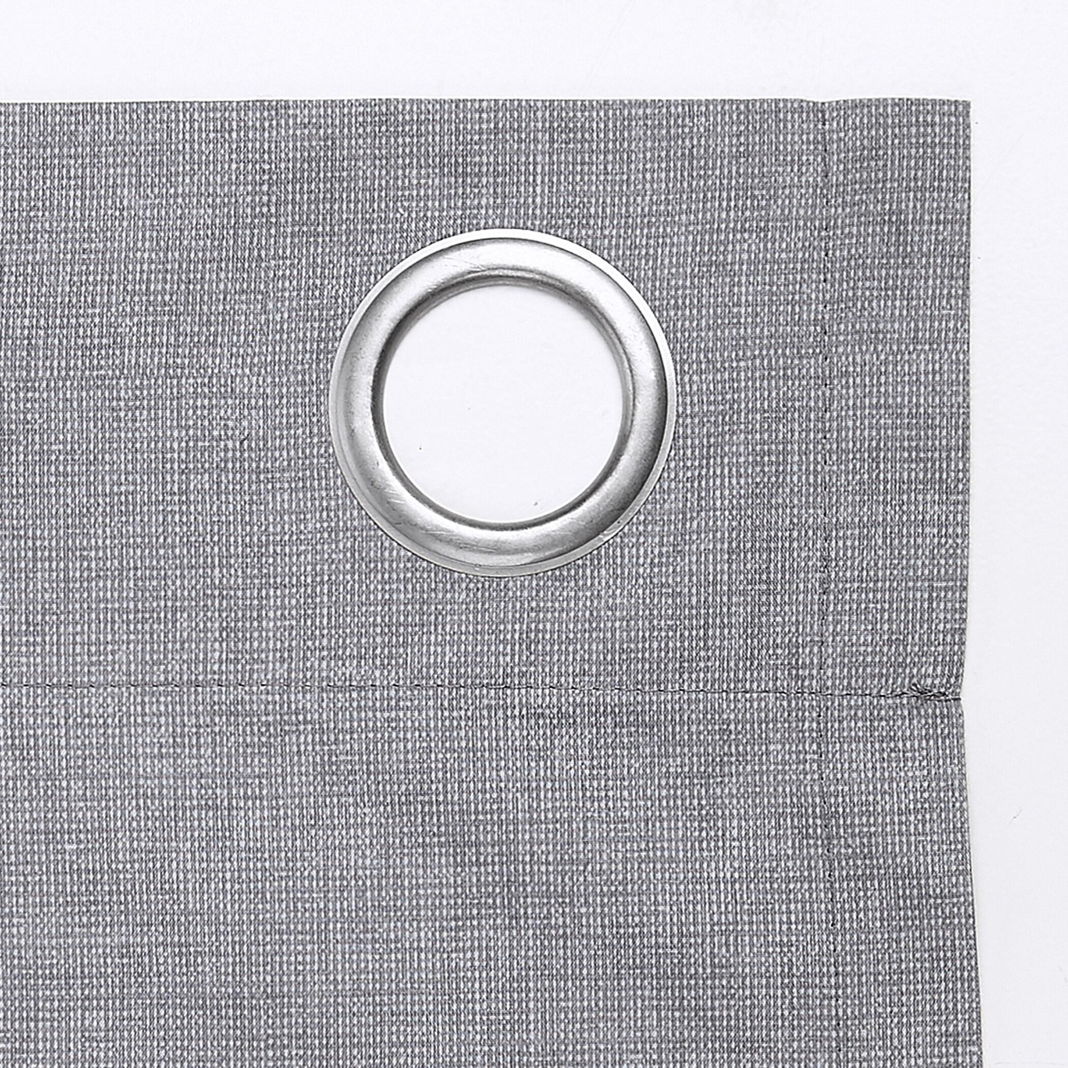 50"x63" Sun Zero 100% Blackout Duran Thermal Insulated Grommet Curtain Panel Gray: Energy Efficient Noise Reducing Drapes