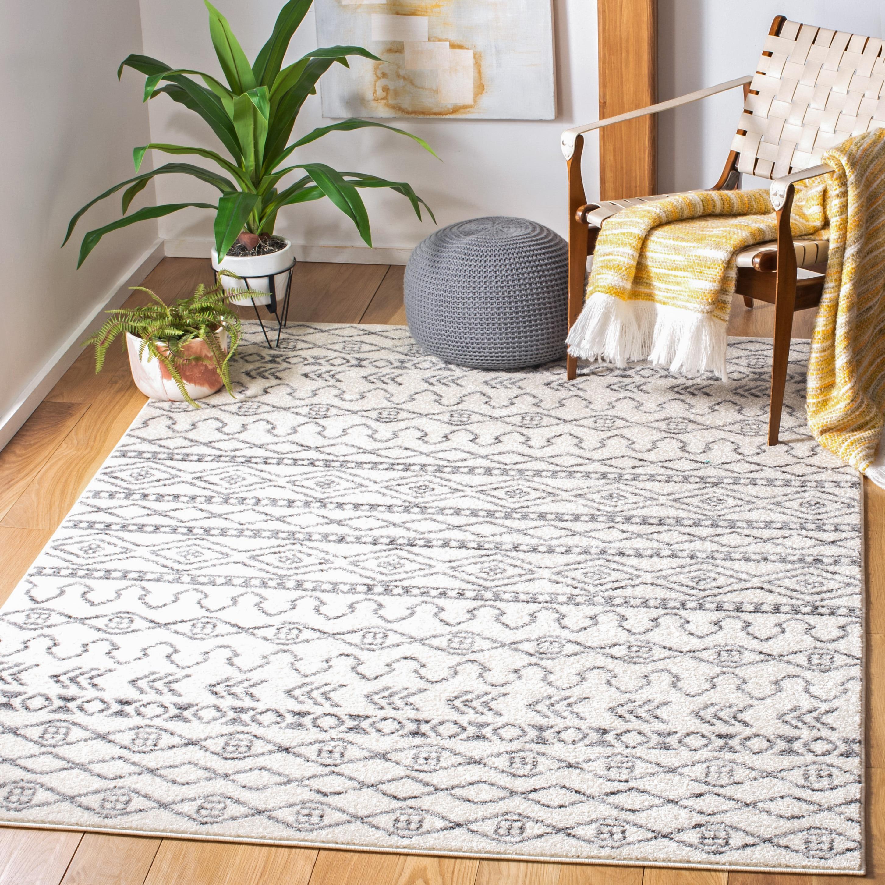 Tulum TUL694 Power Loomed Area Rug - Ivory/Grey - 8'x10' - Safavieh.