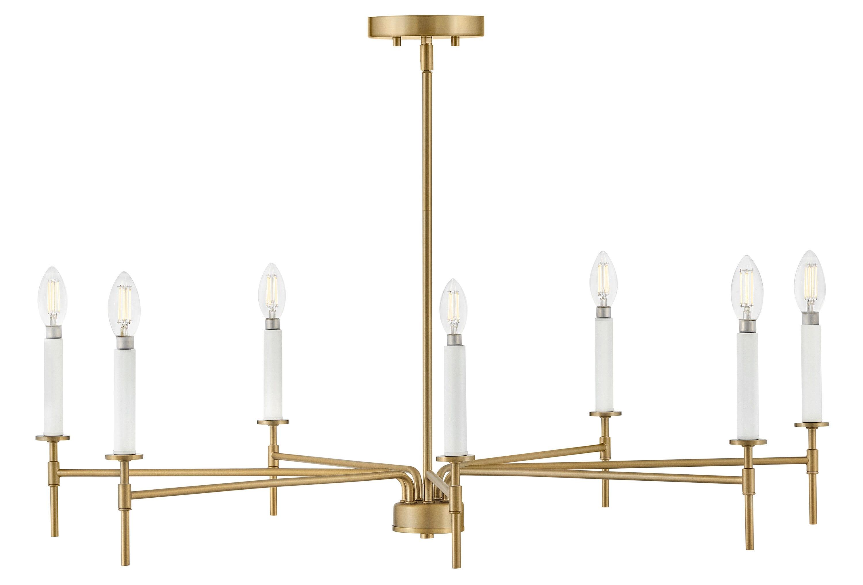 Hux 7-Light Exposed Candle Bulb Chandelier Pendant