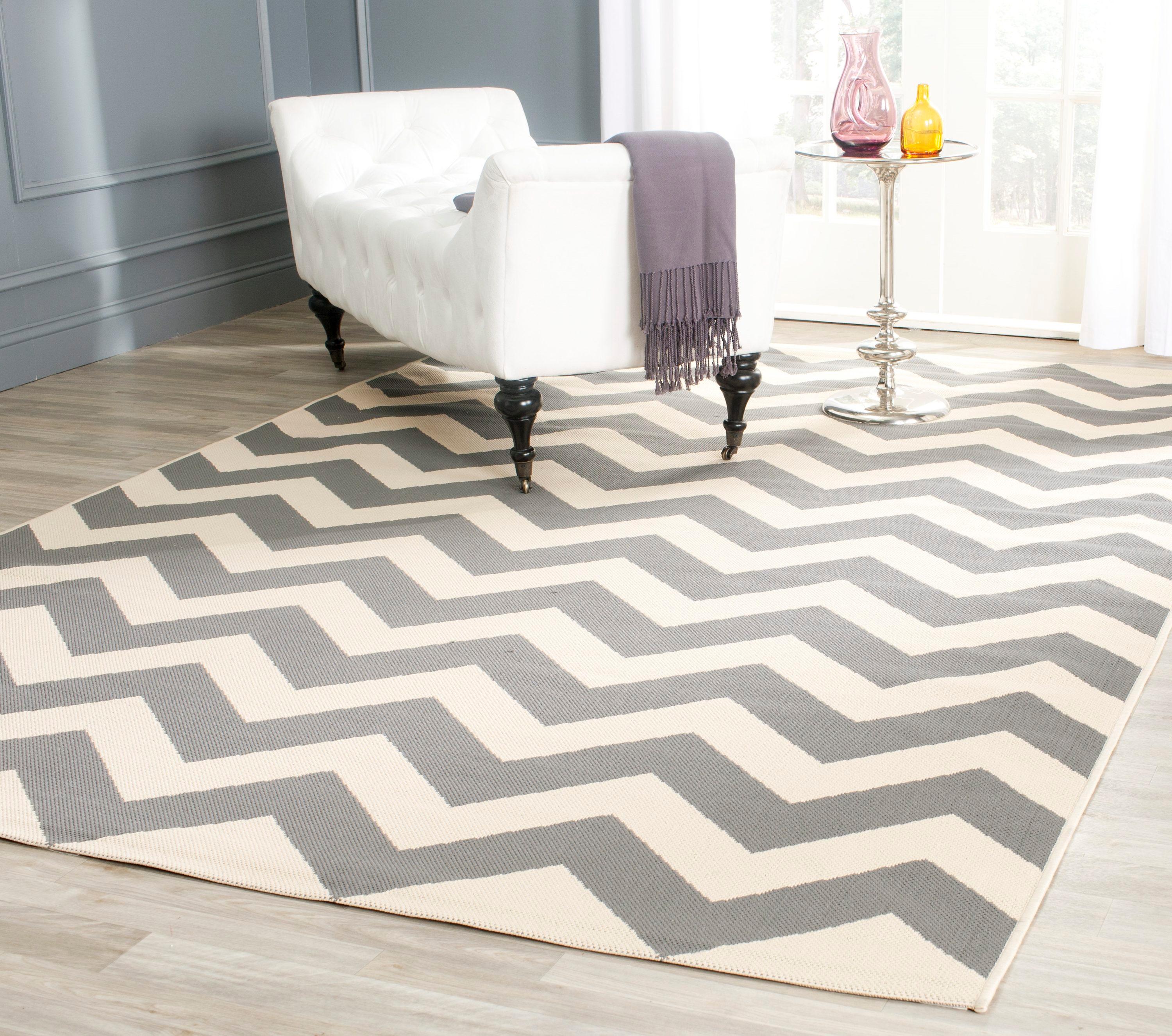 Courtyard CY6244 Power Loomed Indoor and Outdoor Area Rug - Grey/Beige - 8'x11' - Safavieh