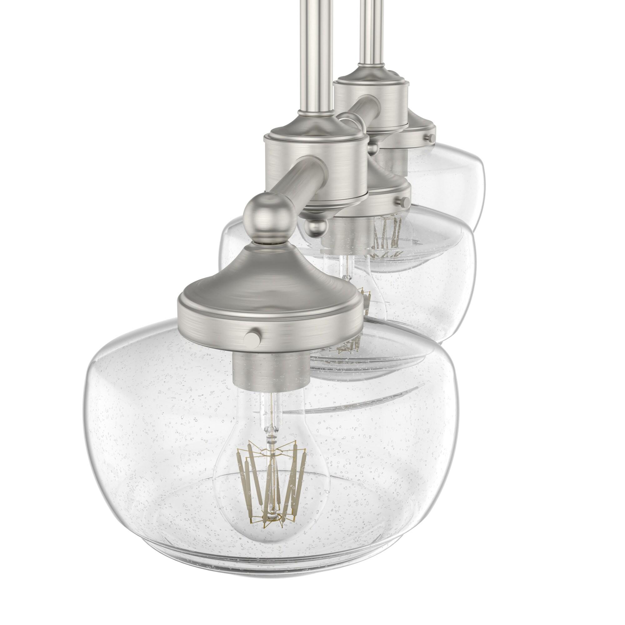 Saddle Creek 3 - Light Kitchen Island Linear Schoolhouse Chandelier