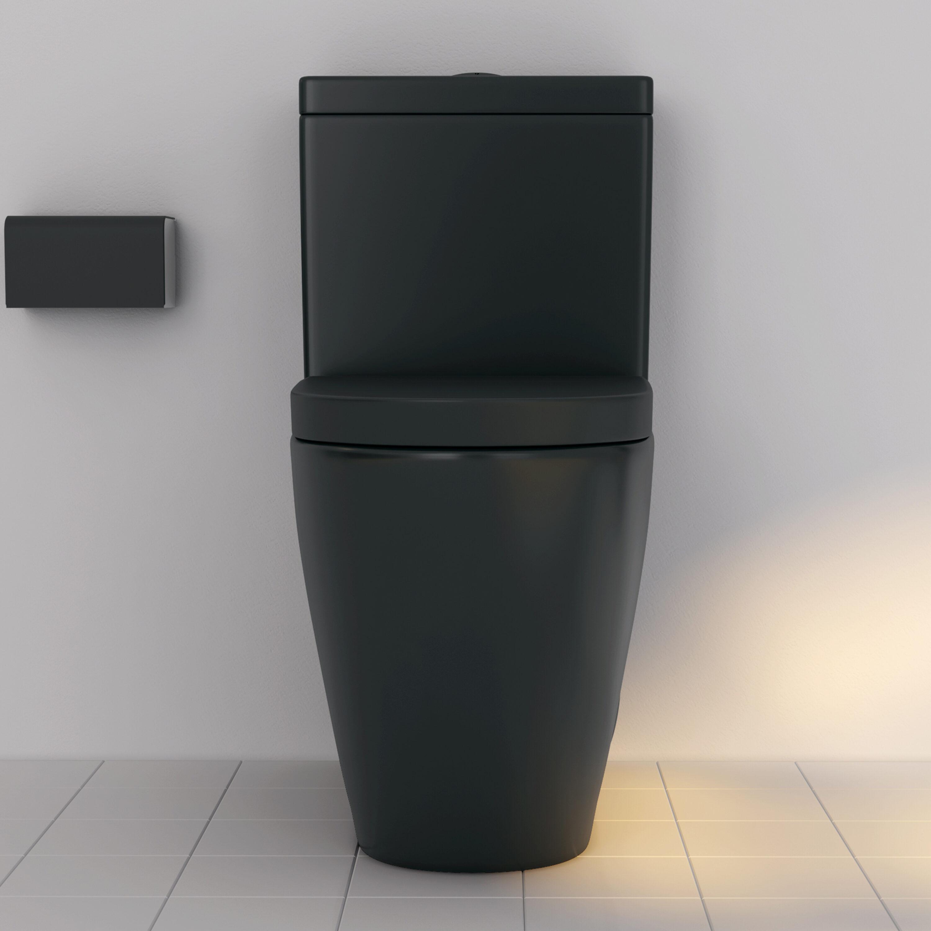 Turner 1.1/1.6 GPF Elongated Chair Height Floor Mounted Modern One-Piece Toilet (Seat Included)