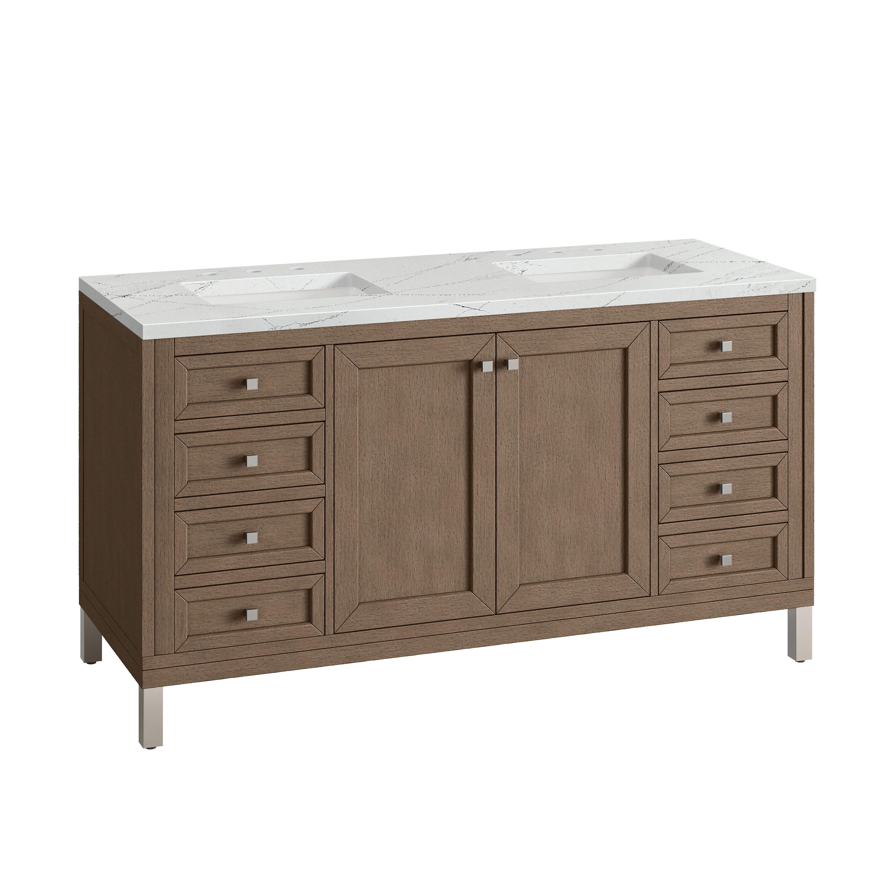 Chicago 60" Double Bathroom Vanity Set