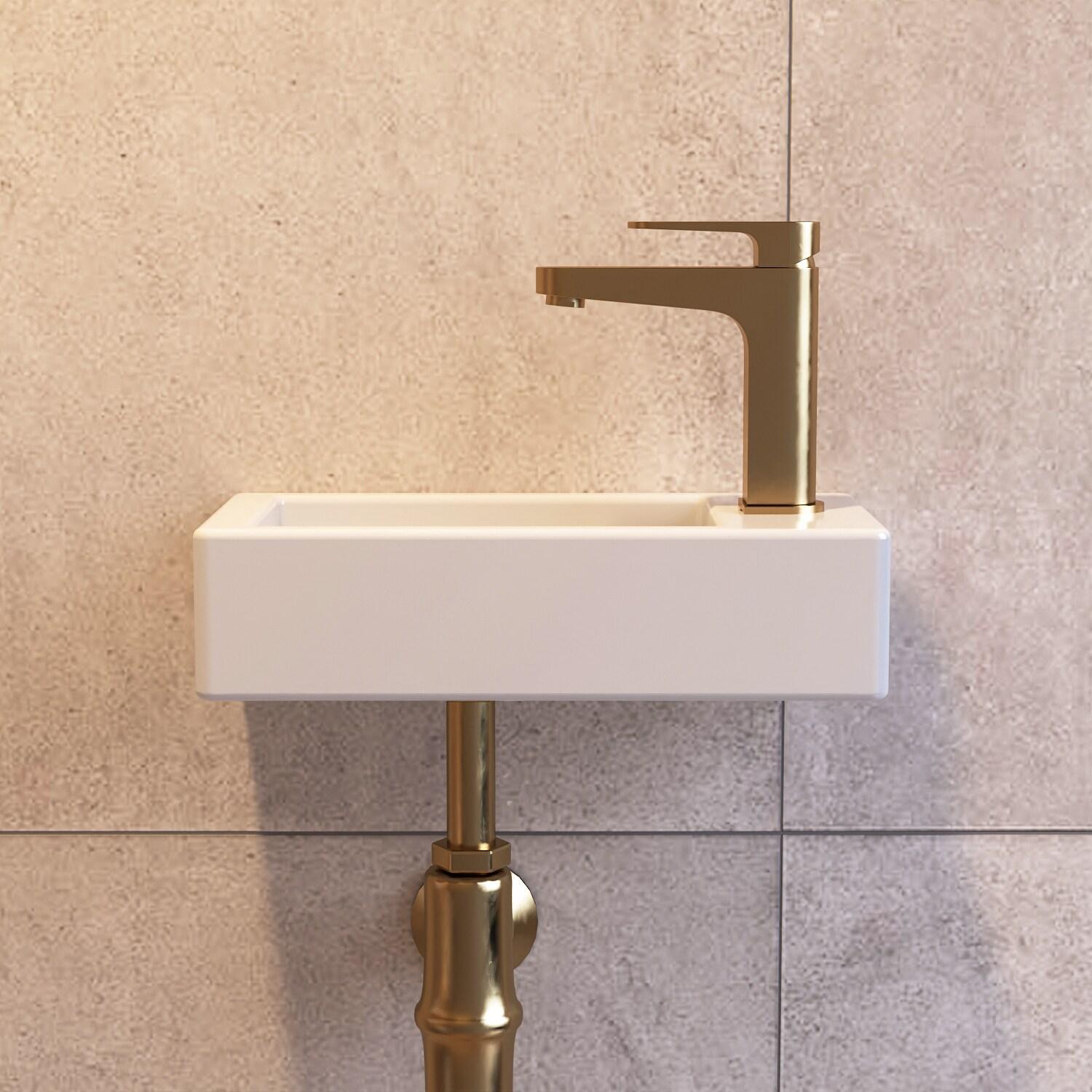 DeerValley DV-1V081R White Ceramic Rectangular 7'' Wall Mount Bathroom Sink