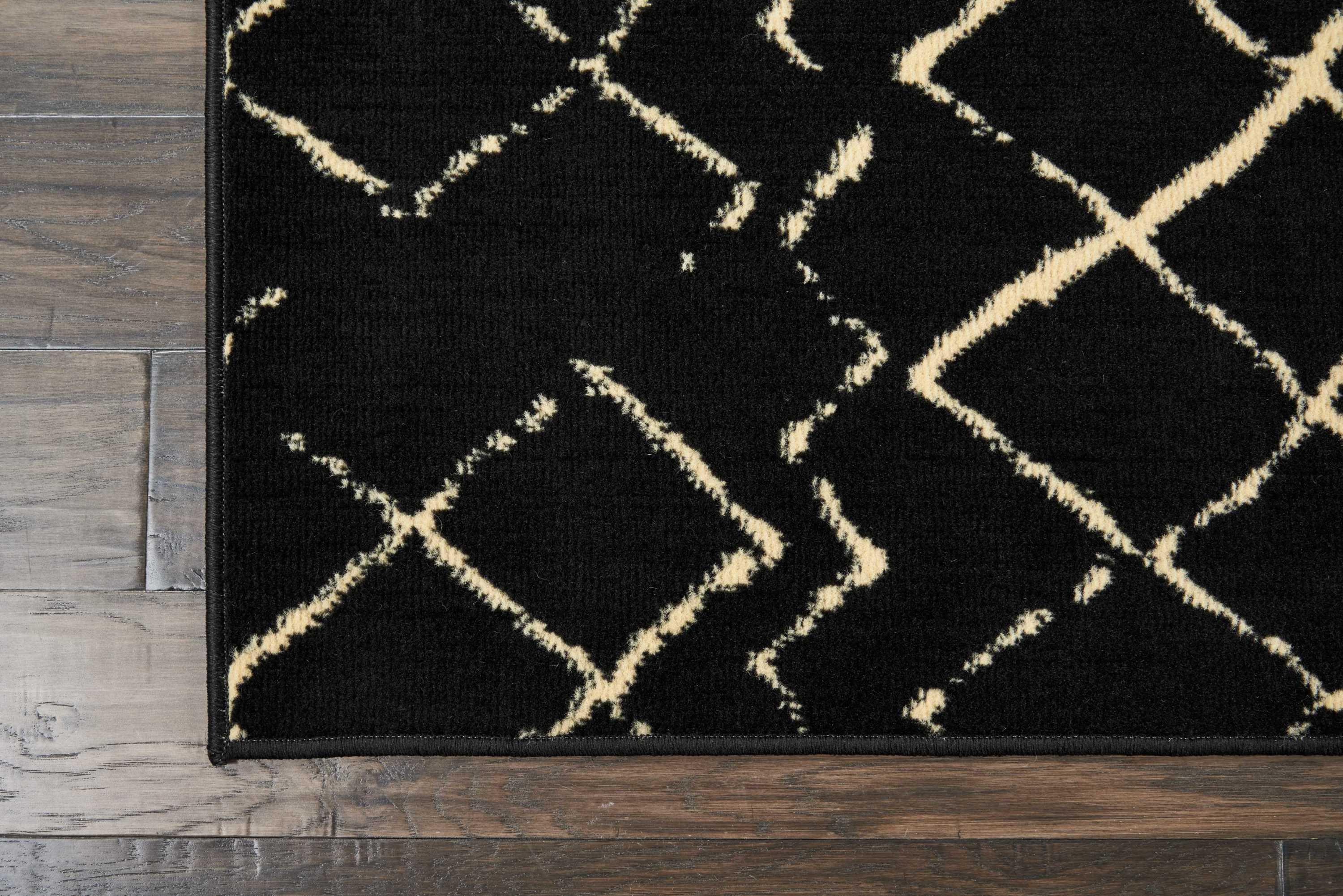 Nourison Grafix Black Area Rug GRF04 7'10"X9'10"