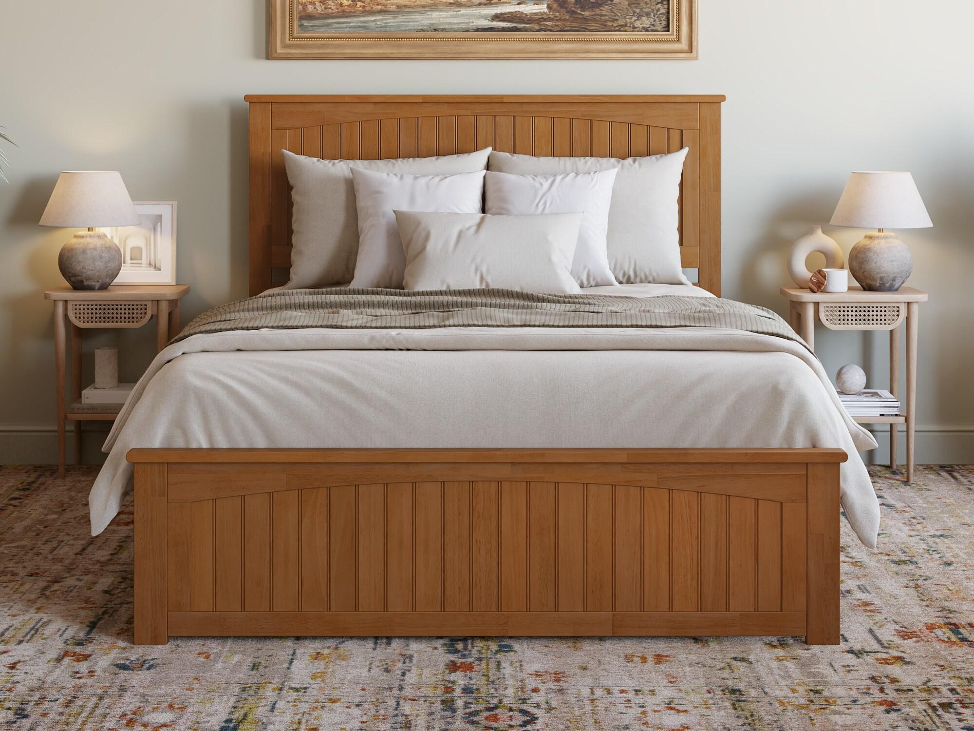 AFI Furnishings Nantucket Low Profile Solid Wood Platform Bed with Matching Footboard
