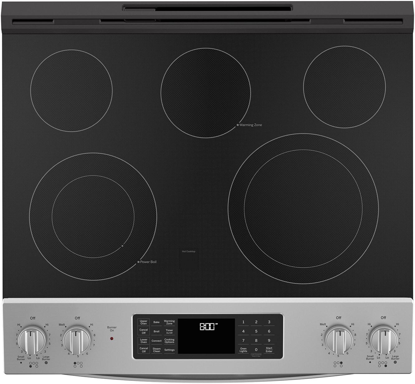 GE Appliances 30 in 66 cu ft Slide In Double Oven Electric Ranges in Stainless Steel