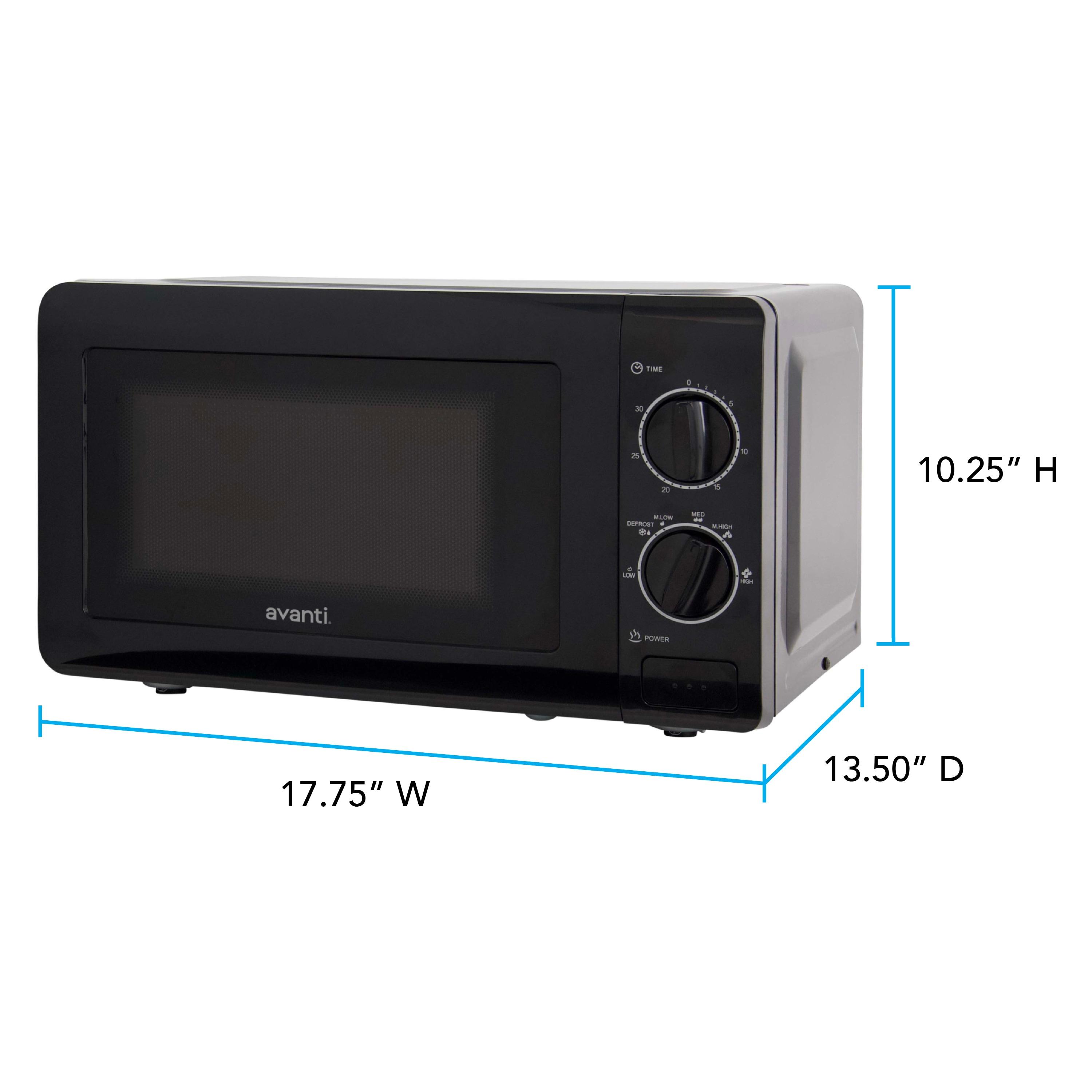 Avanti Microwave Oven with Mechanical Dials, 0.7 cu. ft.