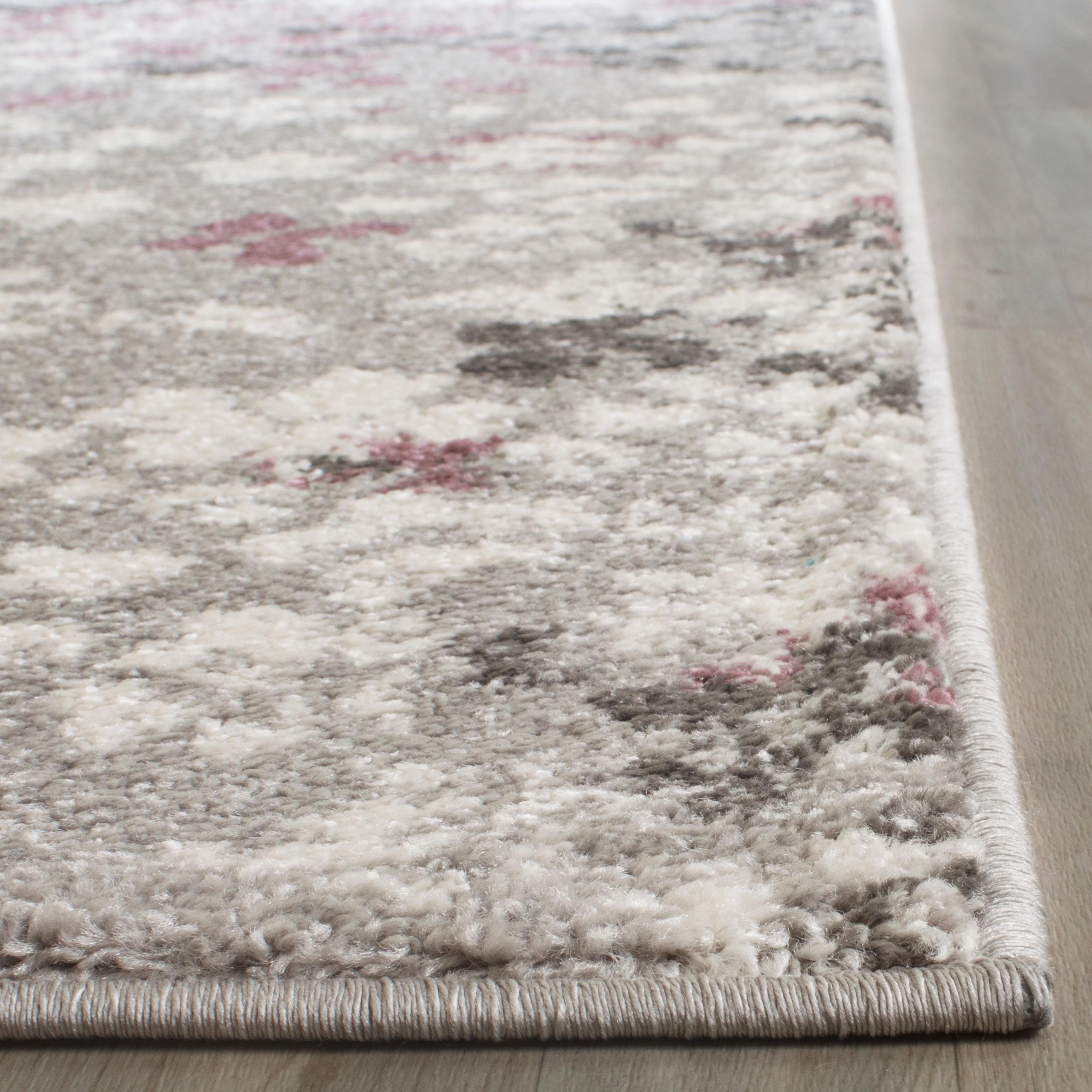 Adirondack ADR115 Machine Made Indoor Runner - Light Grey/Purple - 2'-6"x6' - Safavieh