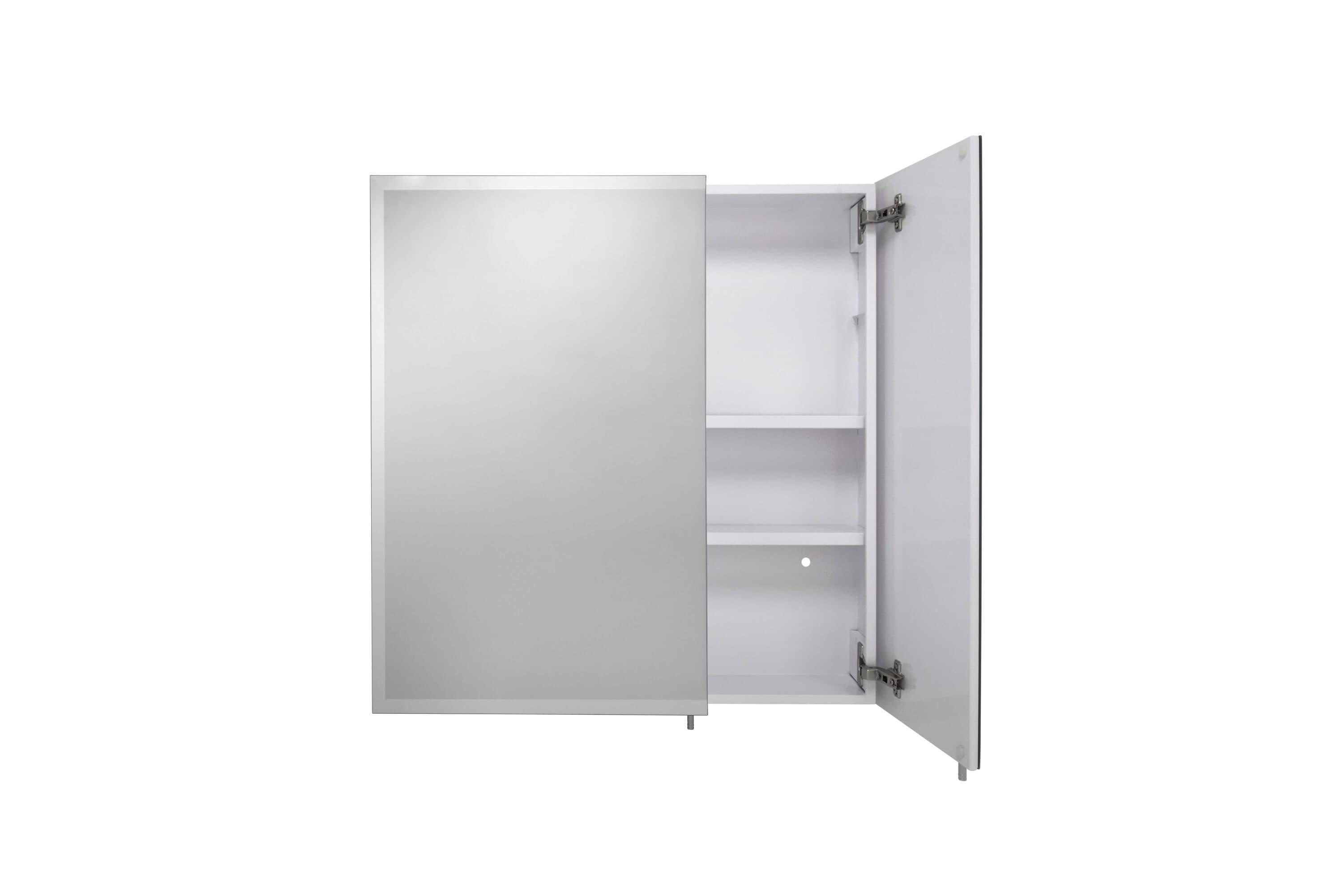 Croydex 30-in x 30-in Surface Mount White Steel Mirrored Square Medicine Cabinet