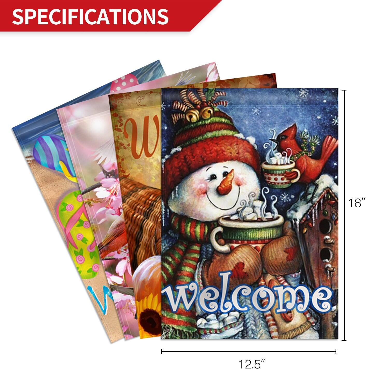 Four Seasons 2-Sided Polyester 18 x 12 in. Garden Flag (Set of 4) (Set of 4)