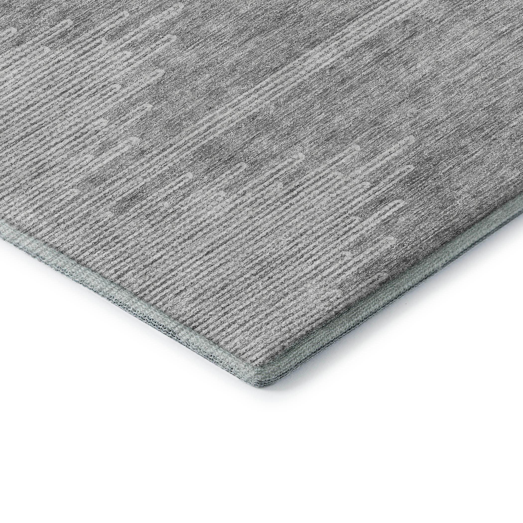 Addison Rugs Mayfield AMF647 Gray 2'6" x 3'10" Indoor Premium Machine Washable Rug, Silky Soft, Easy Clean, Non Shedding, Bedroom, Living Room, Dining Room, Kitchen, Patio Rug