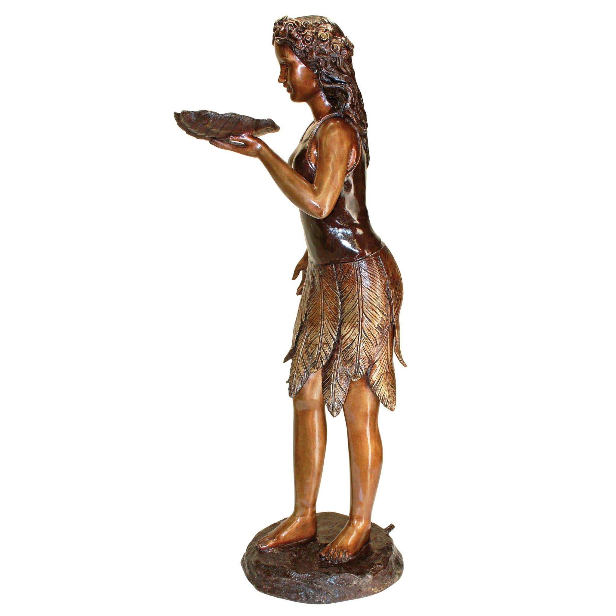 Leaf Maiden Cast Garden Statue