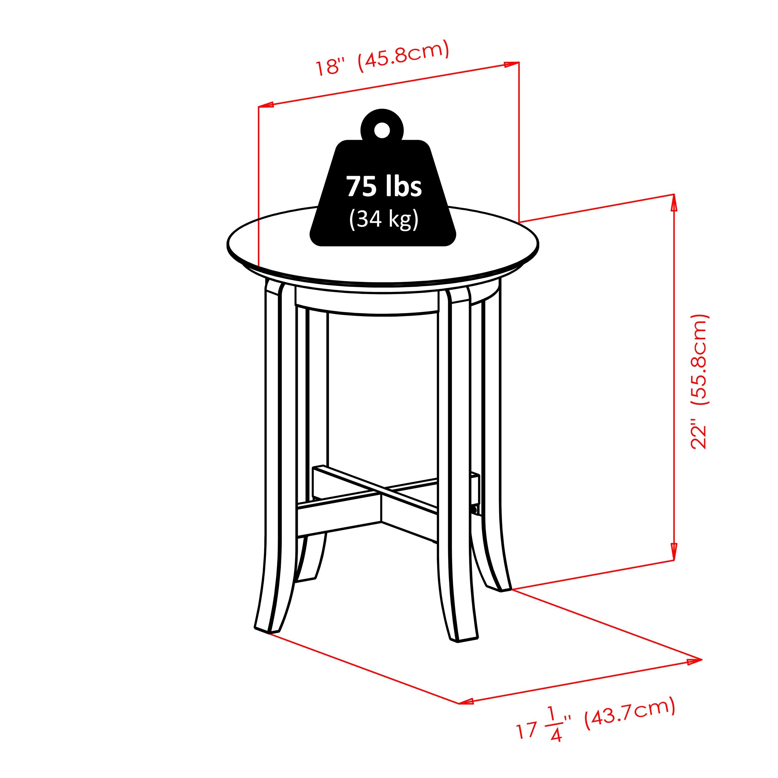 Winsome Toby Round Accent End Table Espresso