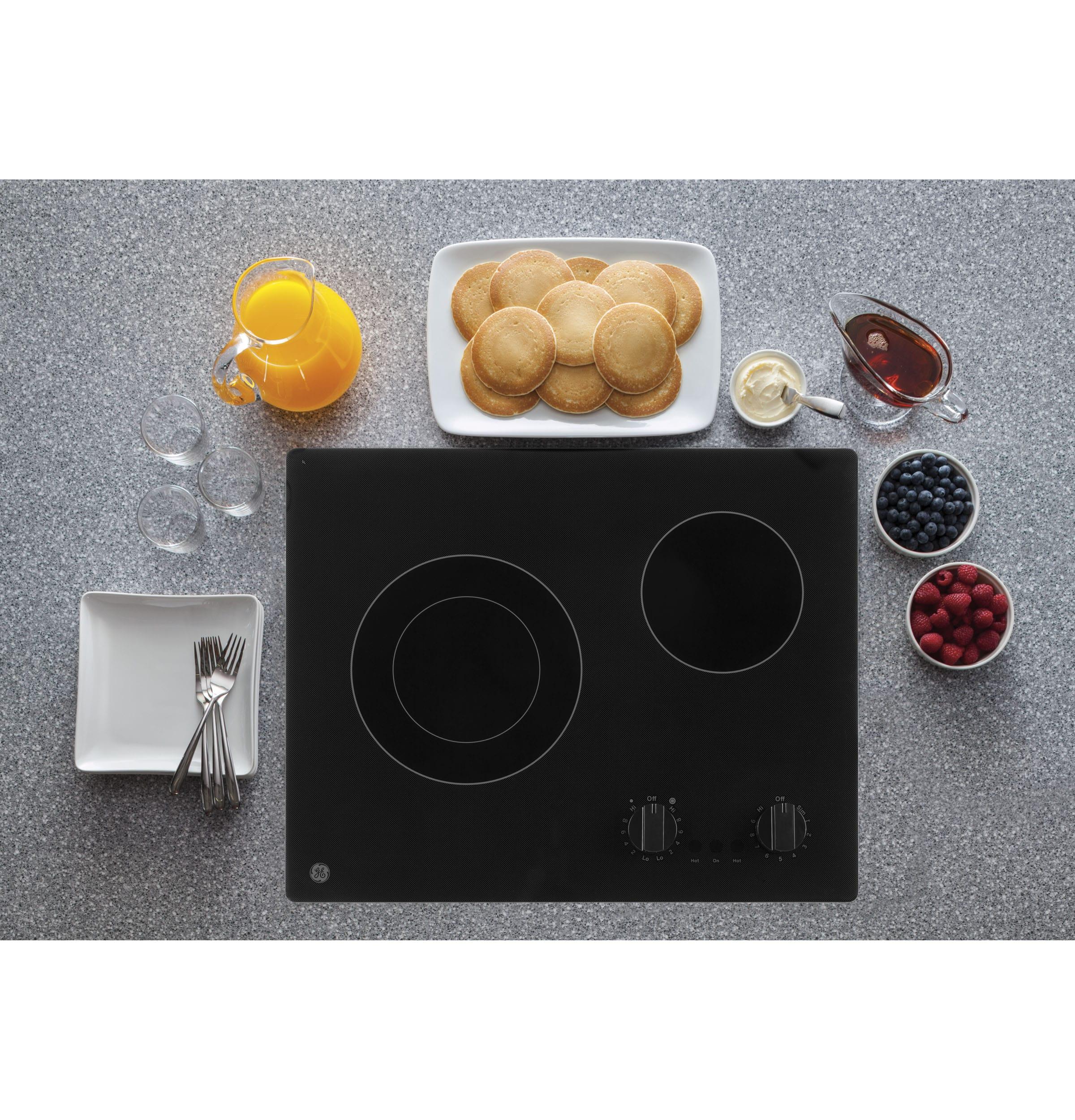 Ge Jp3021 22" Wide 2 Burner Electric Cooktop - Black