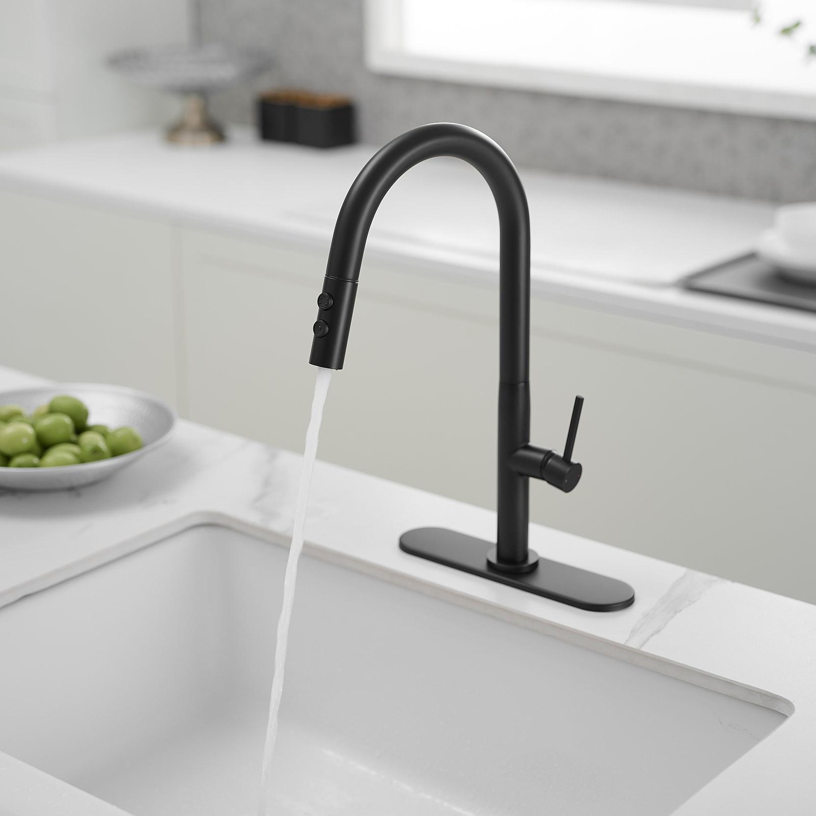 Single Handle Pull Down Sprayer Kitchen Faucet