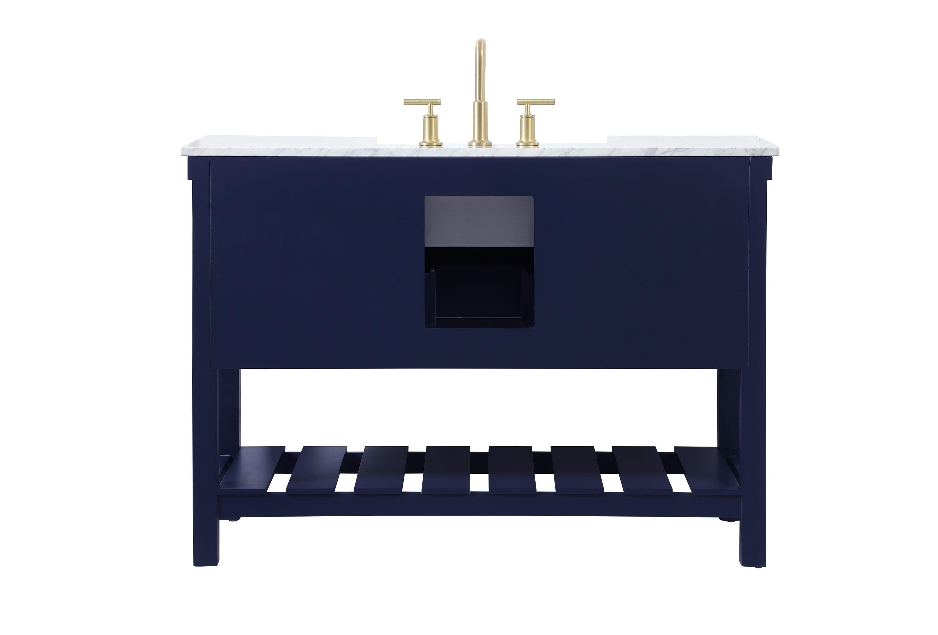 Pelaghia 48'' Single Bathroom Vanity with Marble Top