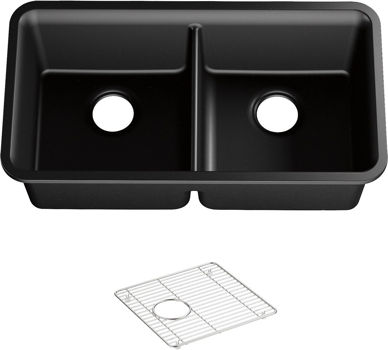 Cairn® 34" L x 18" W Under-Mount Double-Equal Kitchen Sink