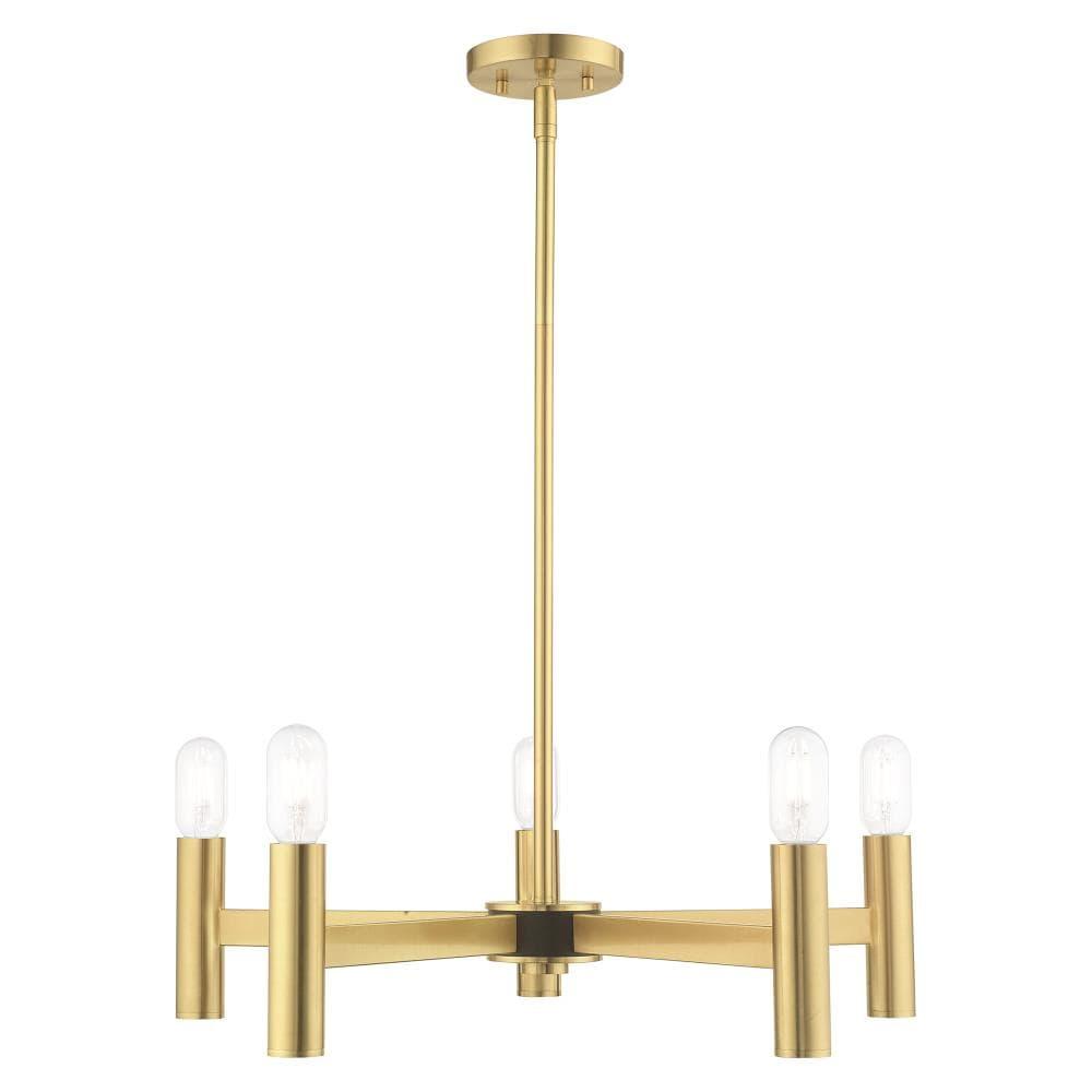 Livex Lighting Copenhagen 5 - Light Chandelier in  Satin Brass