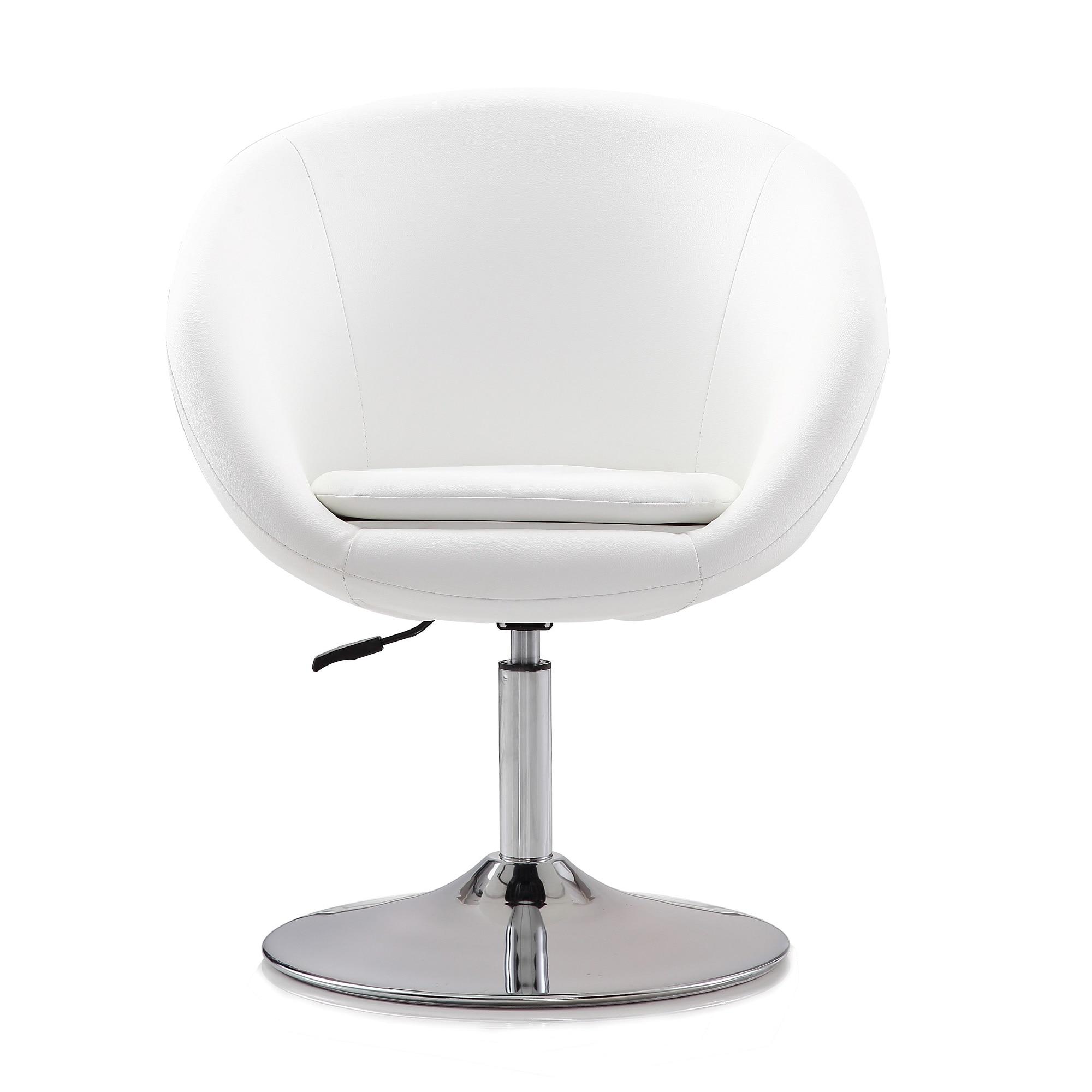 Set of 2 Hopper Wool Blend Adjustable Height Chairs White - Manhattan Comfort: Swivel, for Office & Dorm