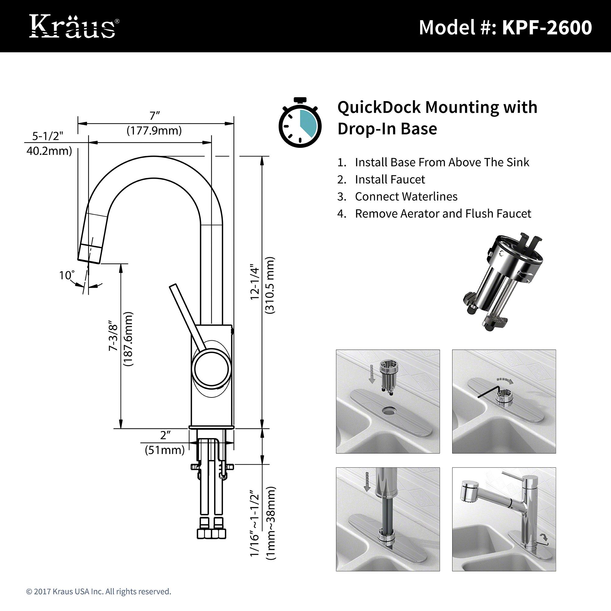 Oletto™ Single Handle Kitchen Bar Faucet