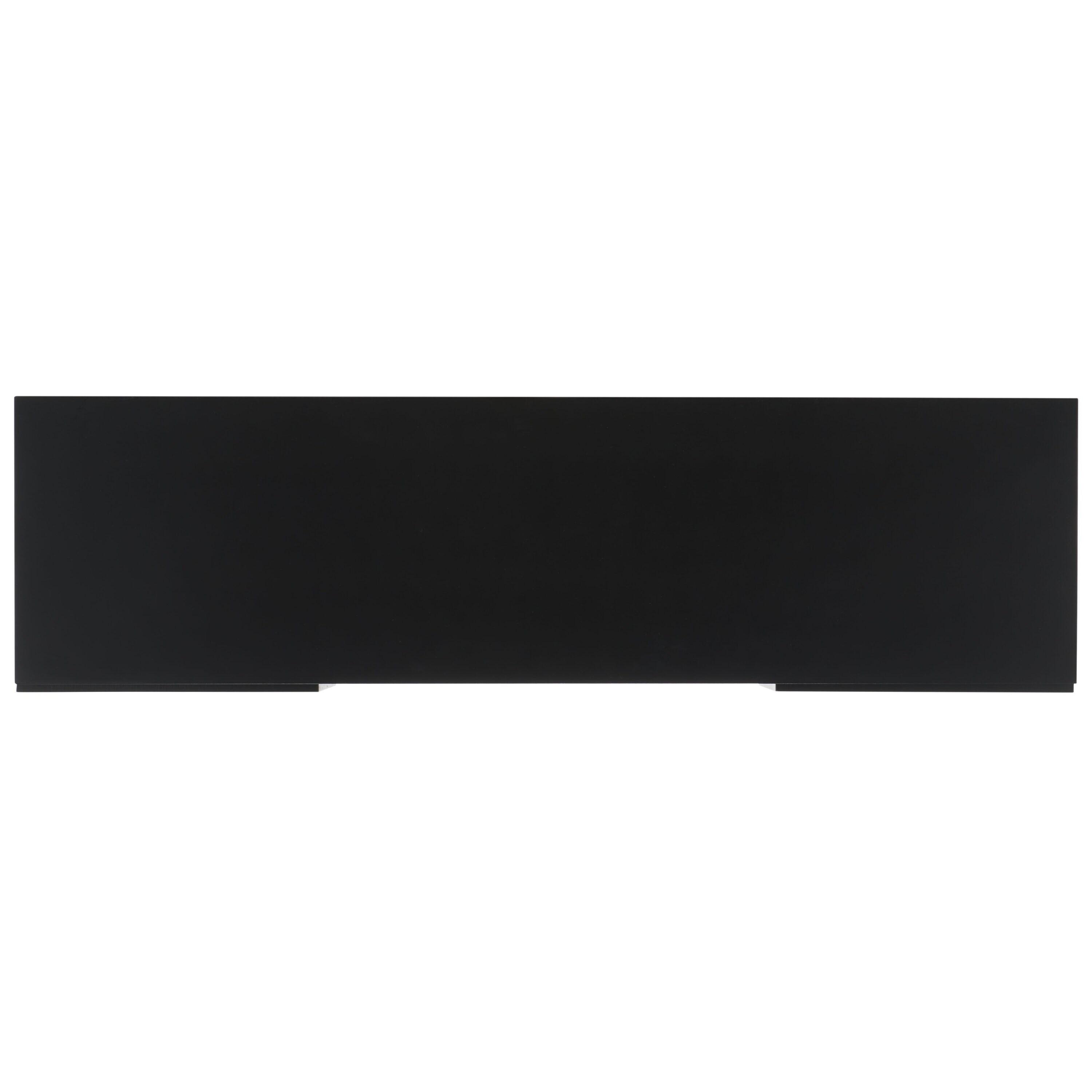 Zadie 2 Shelf Rattan Media Stand - Black - Safavieh