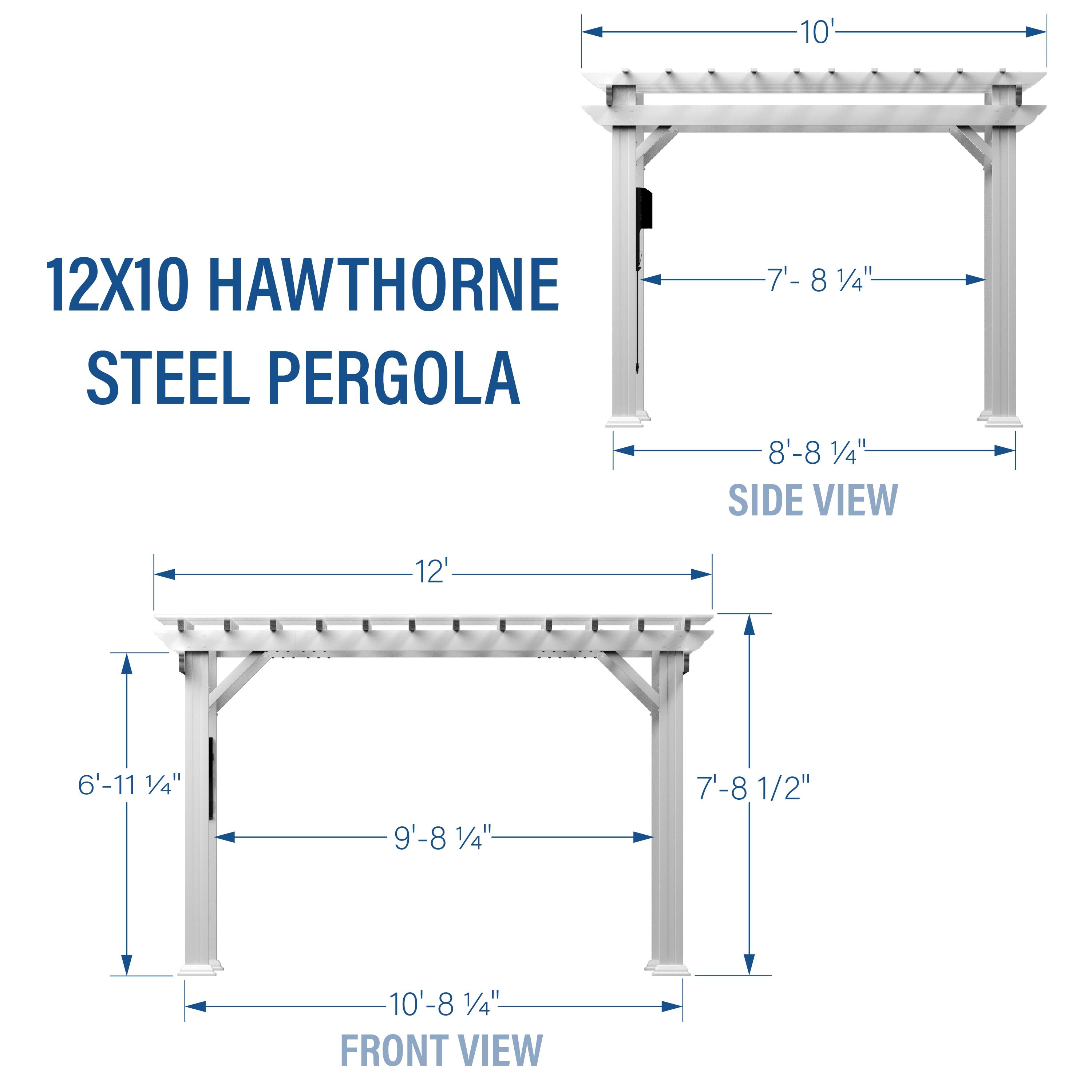 Backyard Discovery 12' x 10' Hawthorne Traditional Steel Pergola