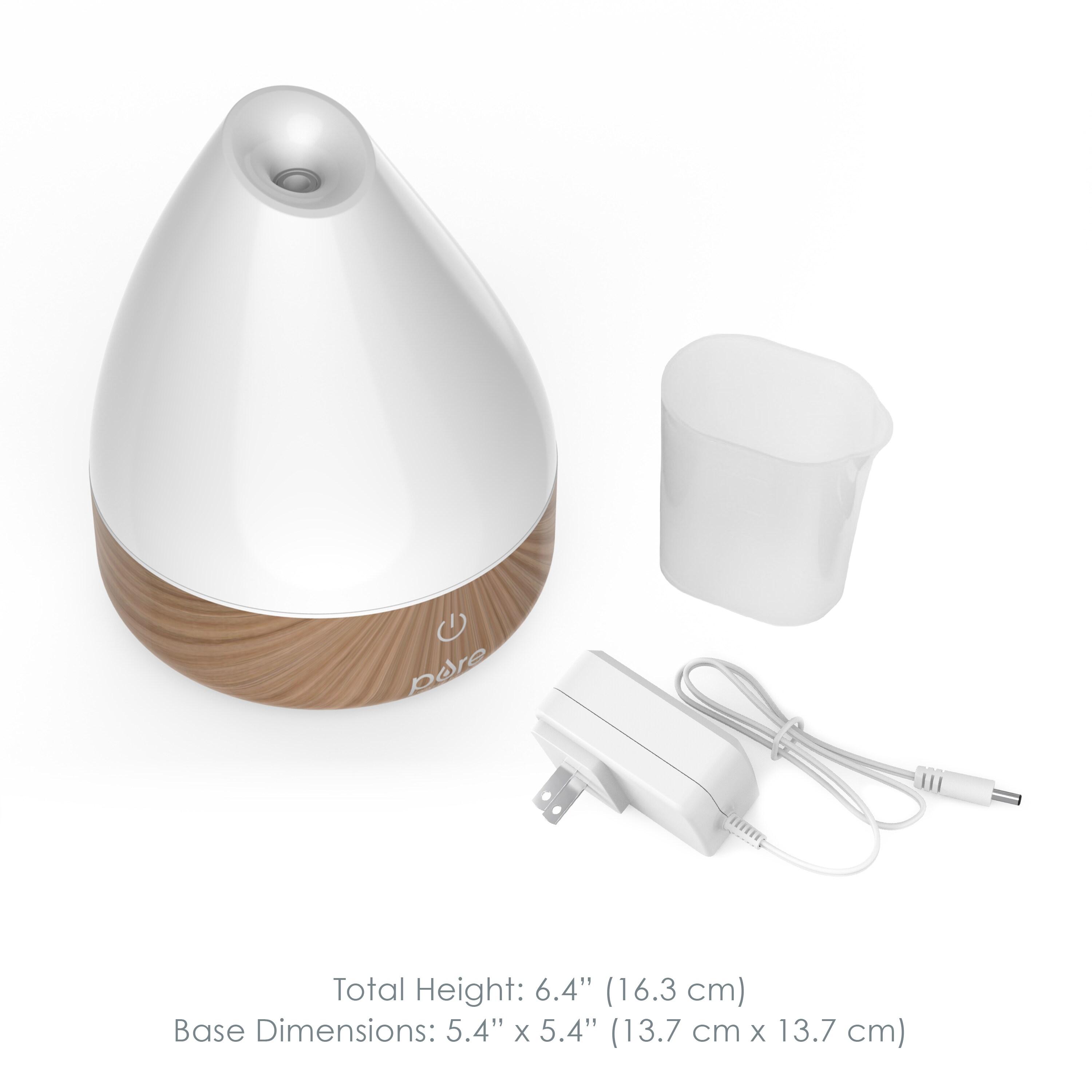 Aromatherapy Oil Diffuser 6.5" White - PureSpa: Electric, Hand Wash, 10hr Run Time, Phthalate-Free