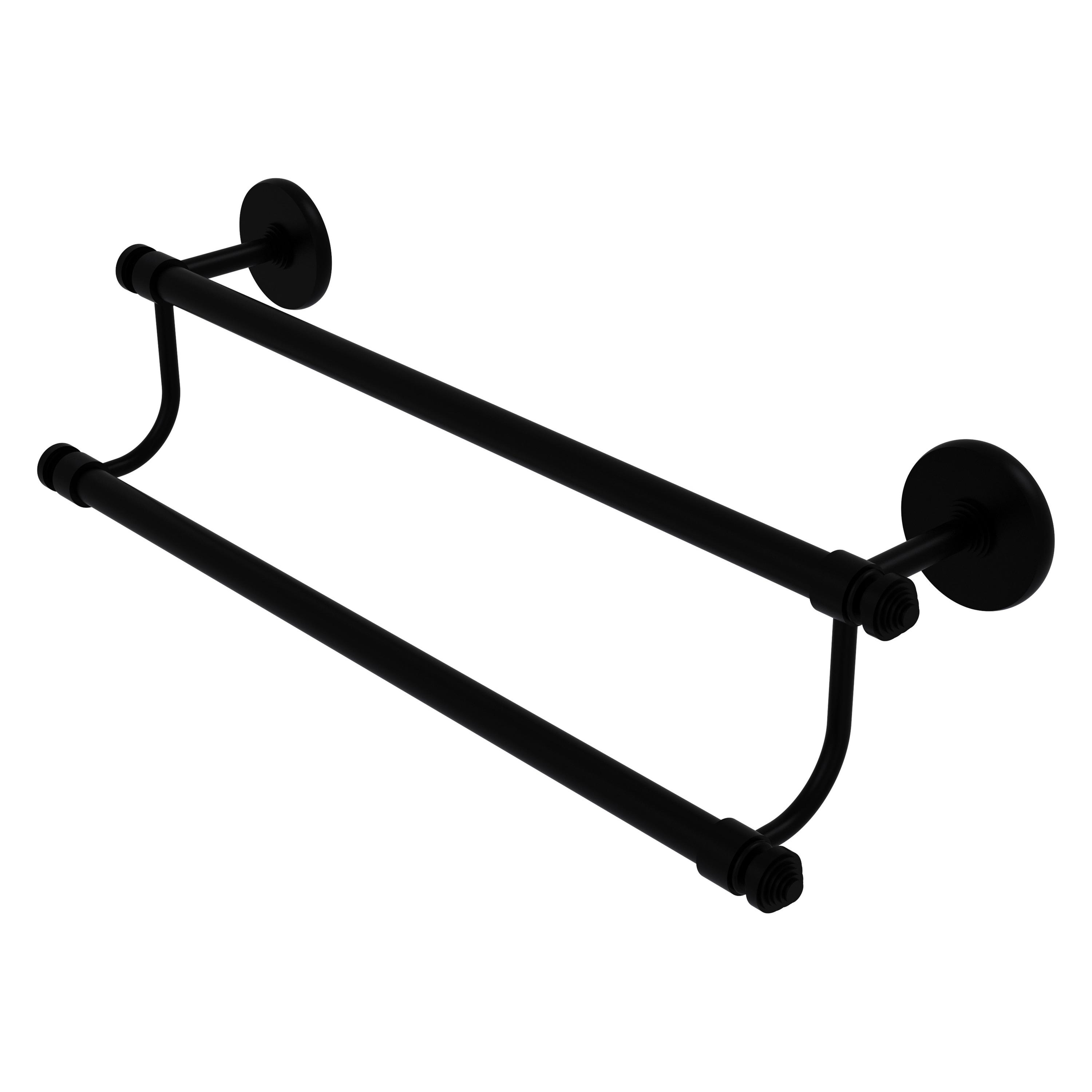 Matte Black Nickel 30'' Double Wall Mounted Towel Bar