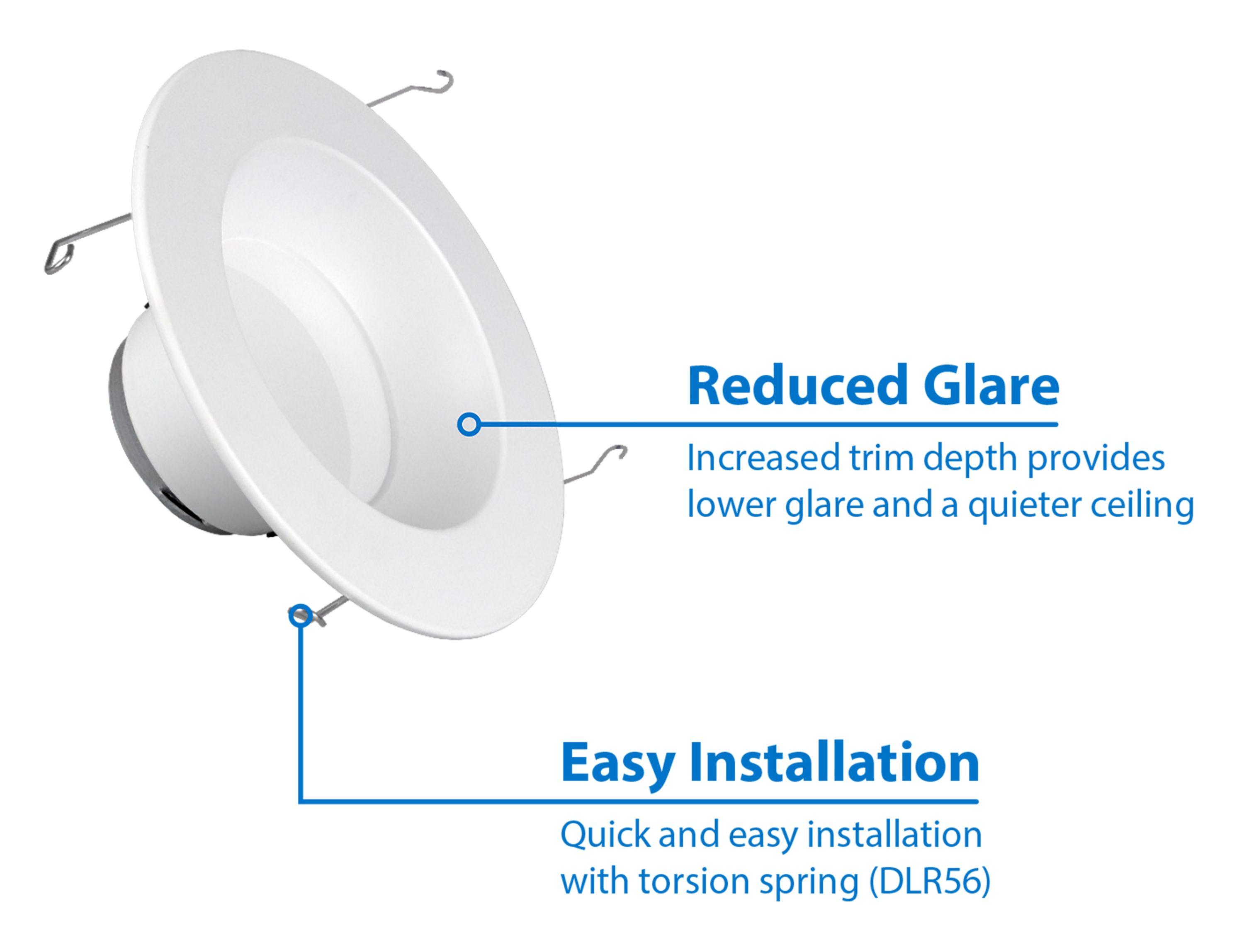 Bright White 4000K LED Energy Star Downlight in Aluminum Trim