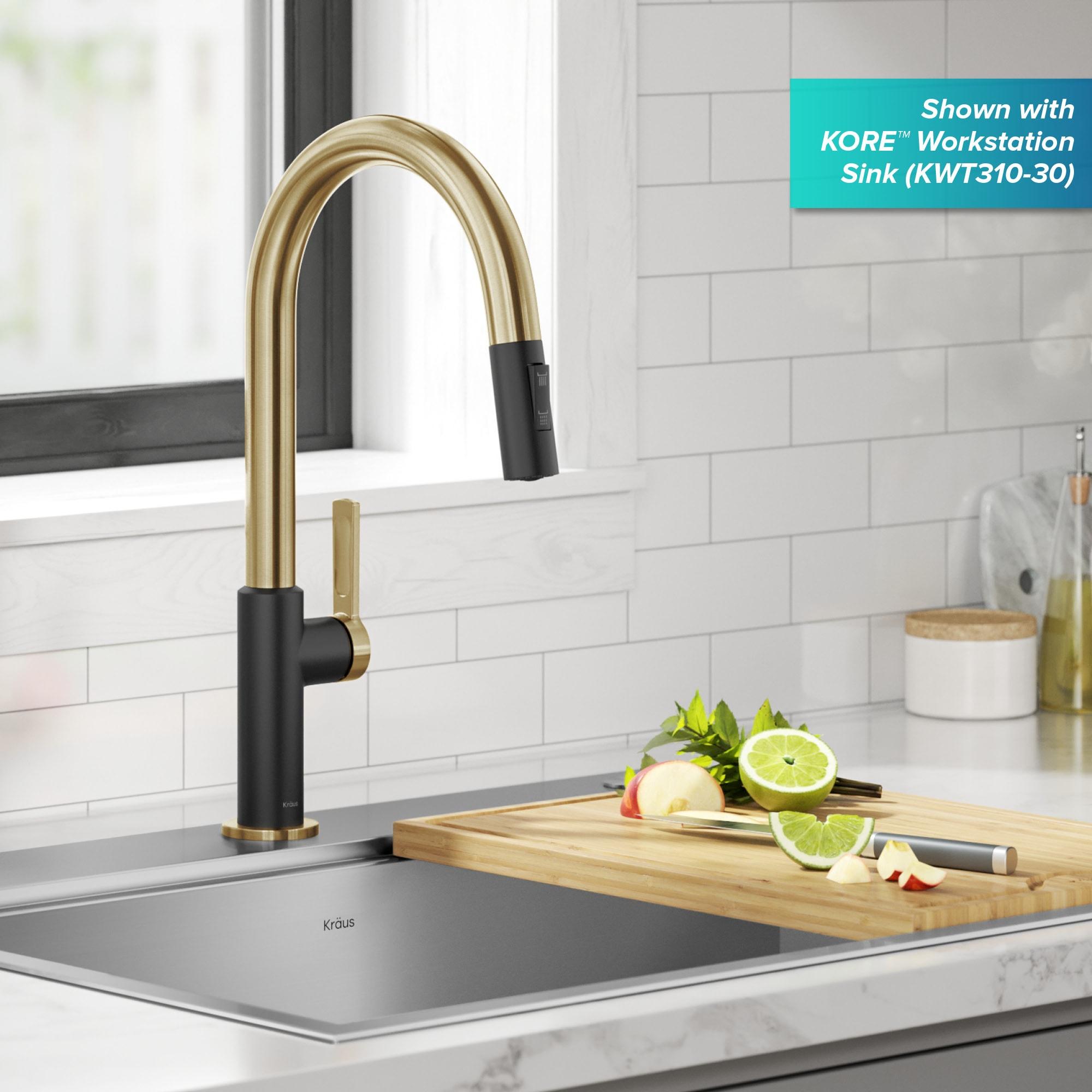 KRAUS Oletto Single Handle Pull Down Kitchen Faucet