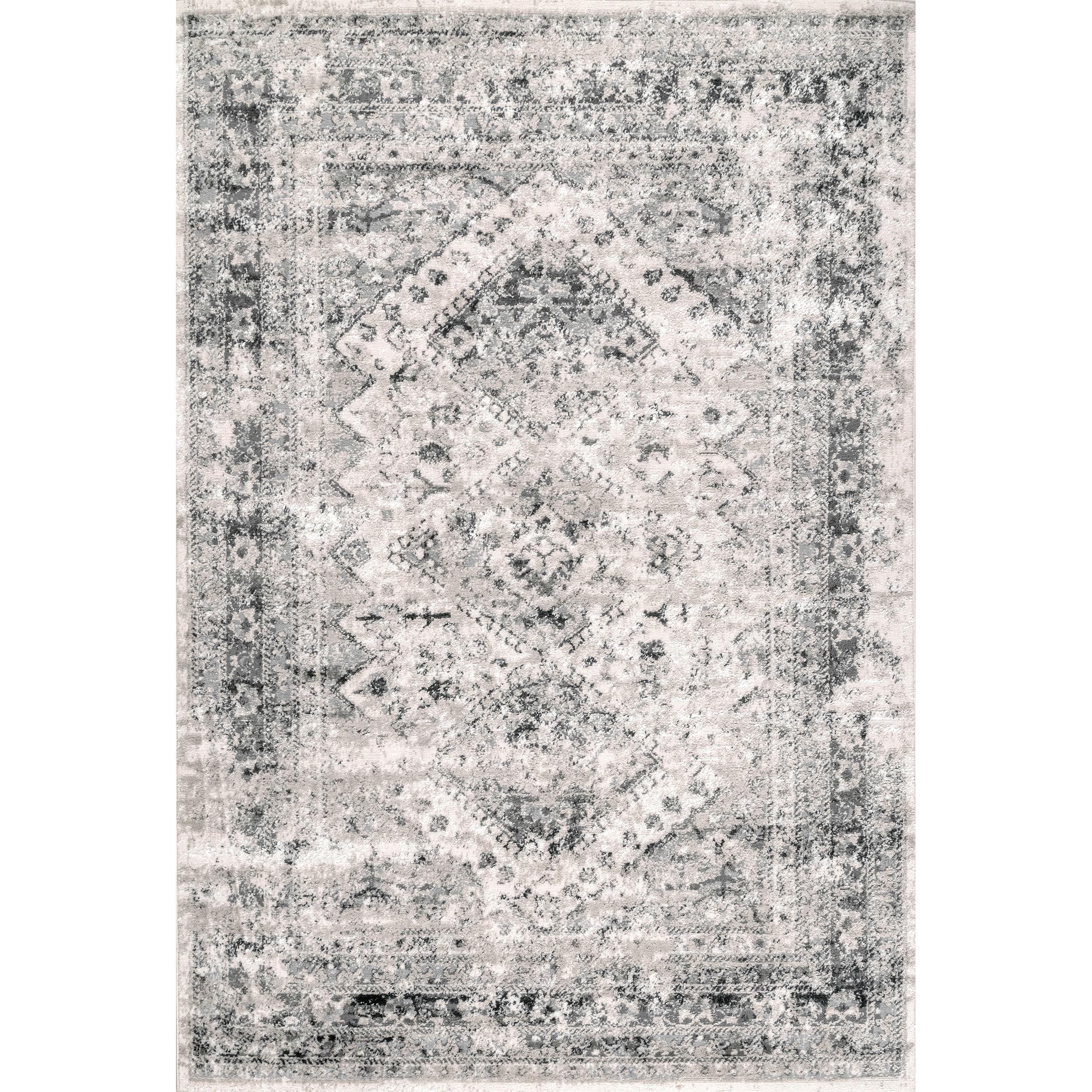 nuLOOM Shaunte Vintage Speckled Area Rug, 5', Silver