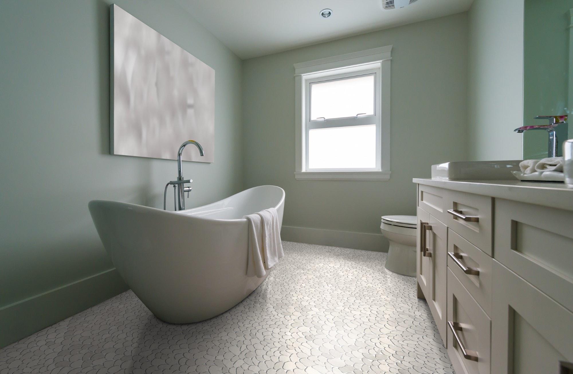 Sliced Pebble Mosaic Wall & Floor Tile