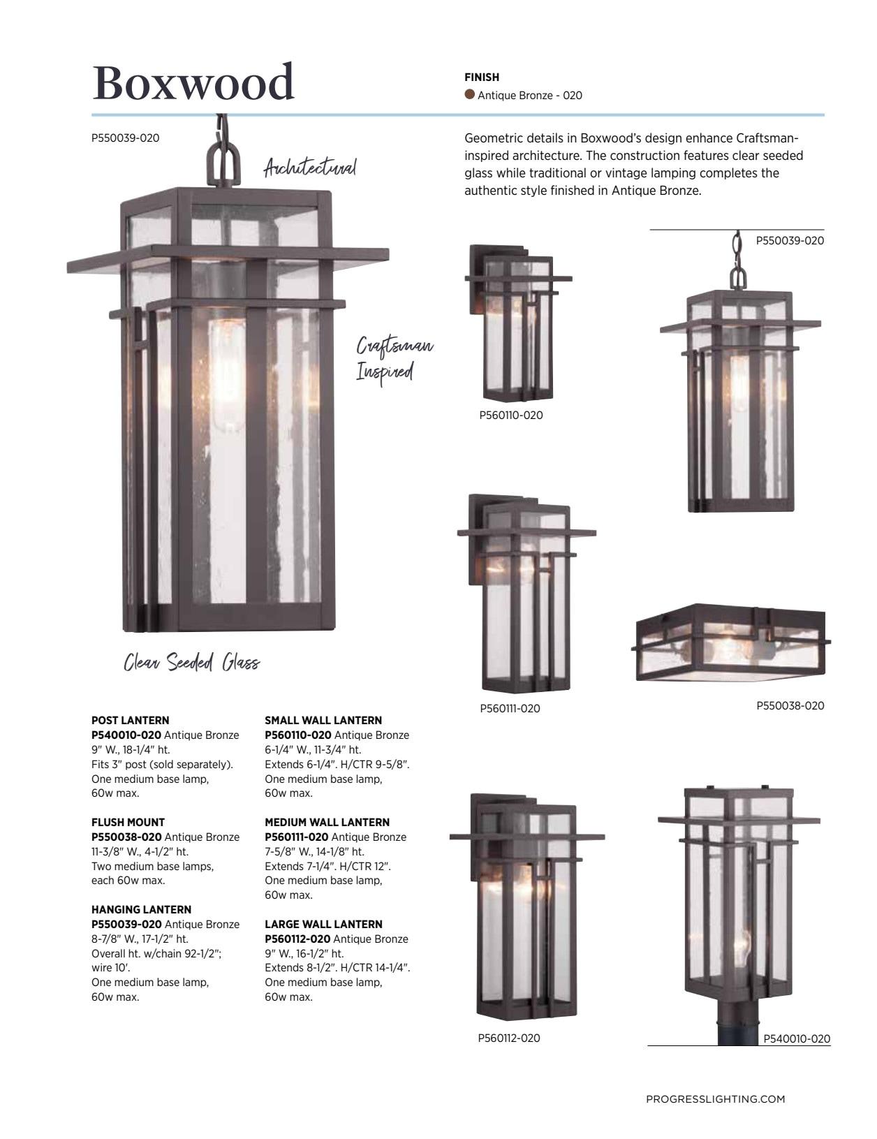 P550038-020-Progress Lighting-Boxwood - Outdoor Light - 2 Light in Modern Craftsman and Modern Mountain style - 11.38 Inches wide by 4.5 Inches high