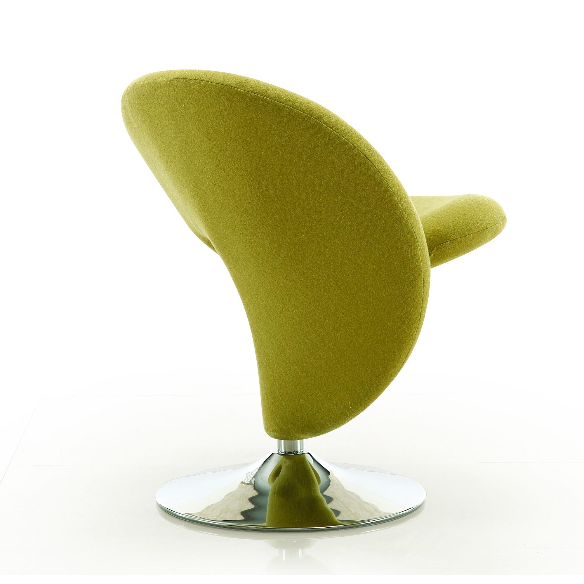Curl Upholstered Swivel Accent Chair