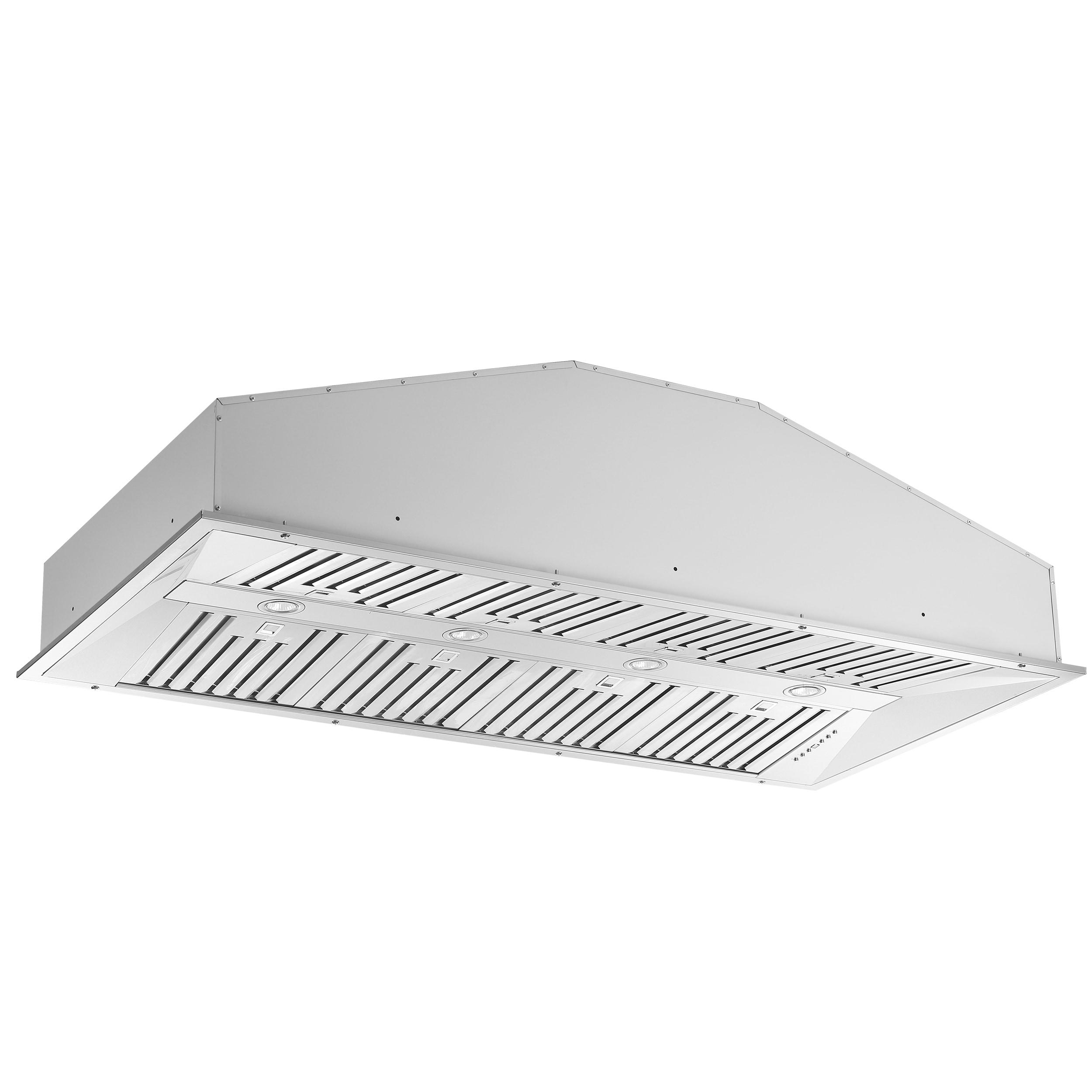 Forno Altilia 60-inch Insert Range Hood, 1200 CFM Double Motor, 4 Speed Control, All Stainless Steel FRHRE5337-60